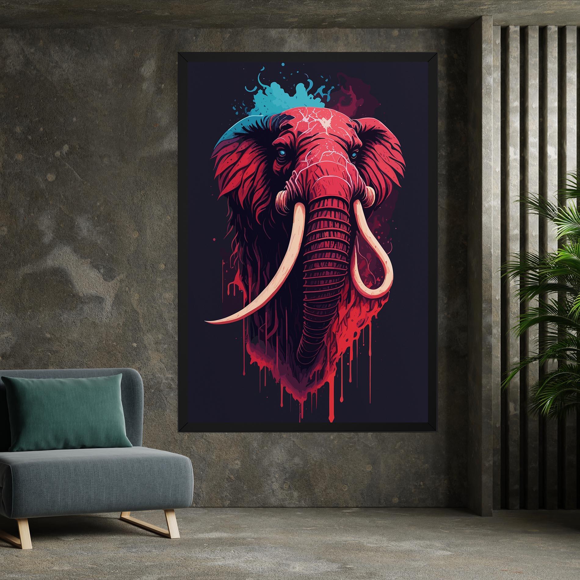 Vászonkép Blue Red Elephant mockup 7