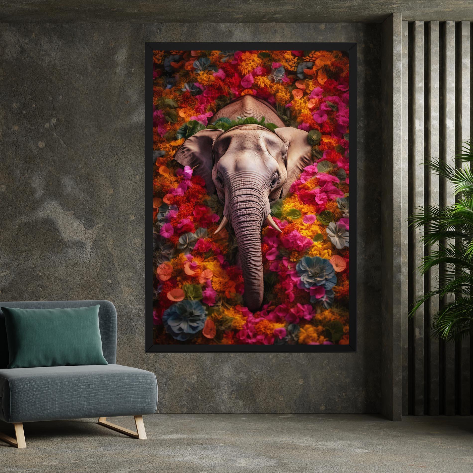 Vászonkép Flower Elephant mockup 7