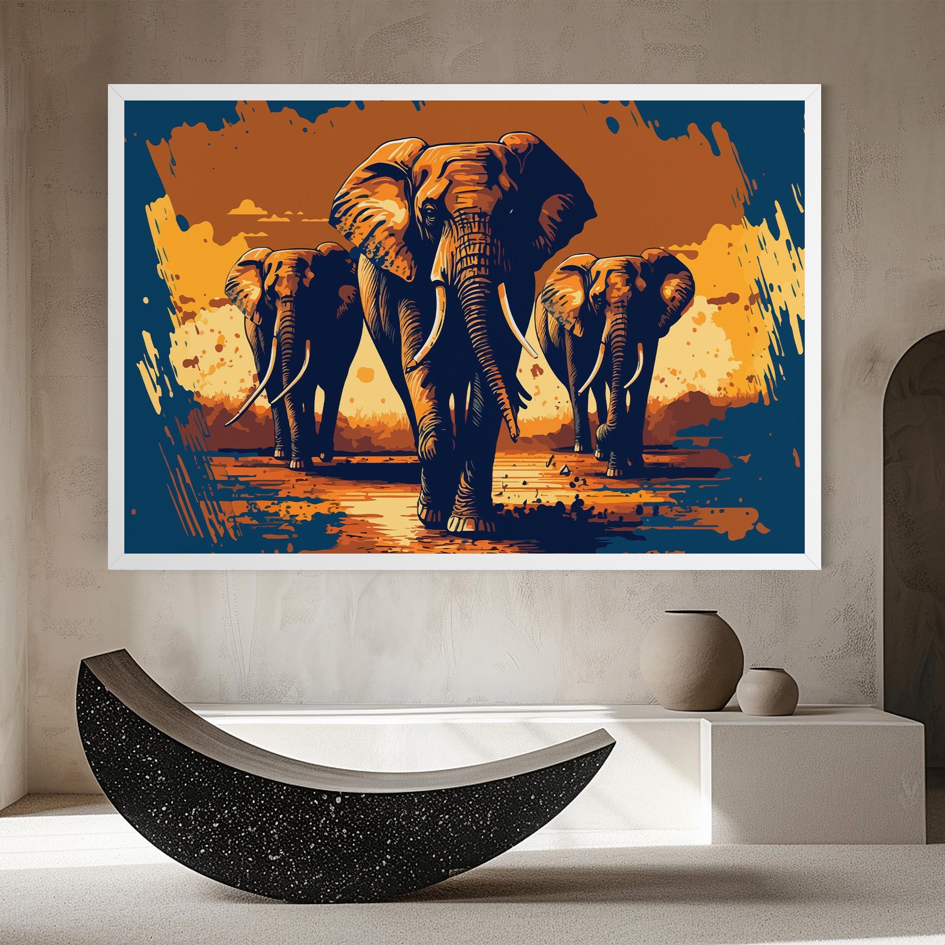 Vászonkép 3 Elephants mockup 8