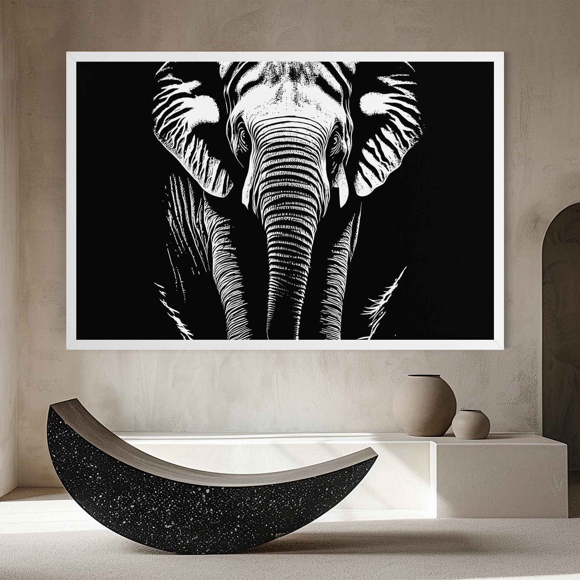 Vászonkép Elephant White Head mockup 8