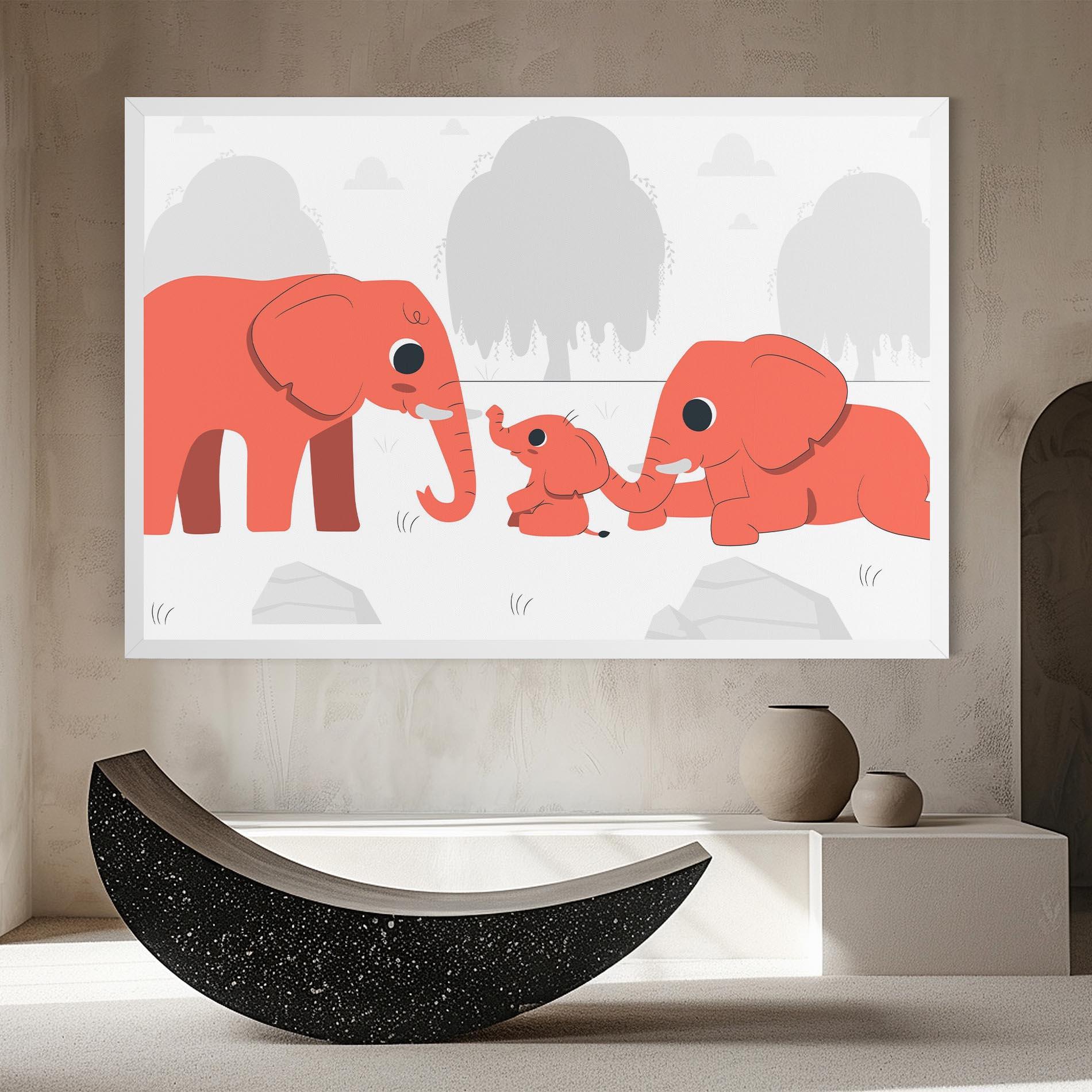 Vászonkép Orange Elephant mockup 8
