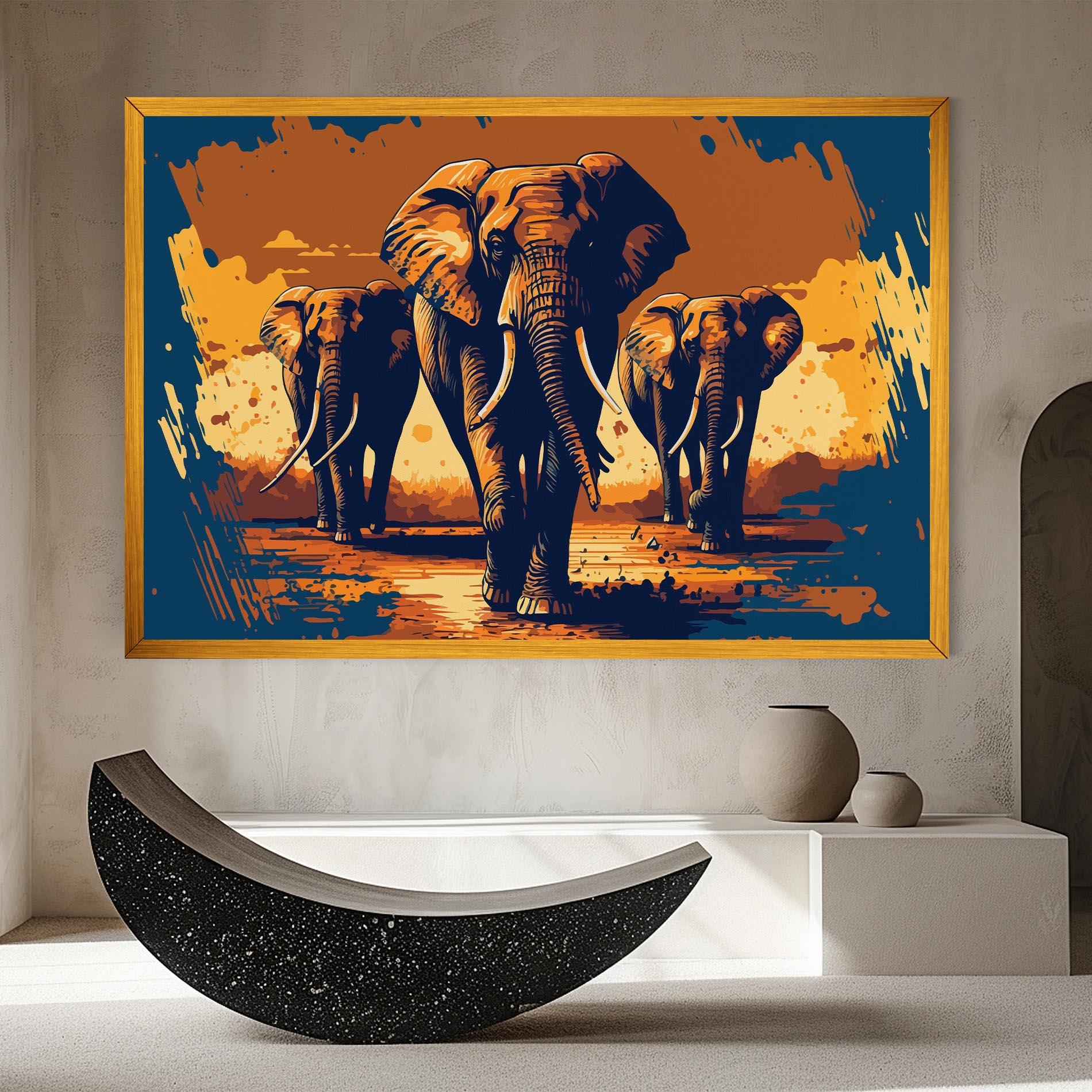 Vászonkép 3 Elephants mockup 8