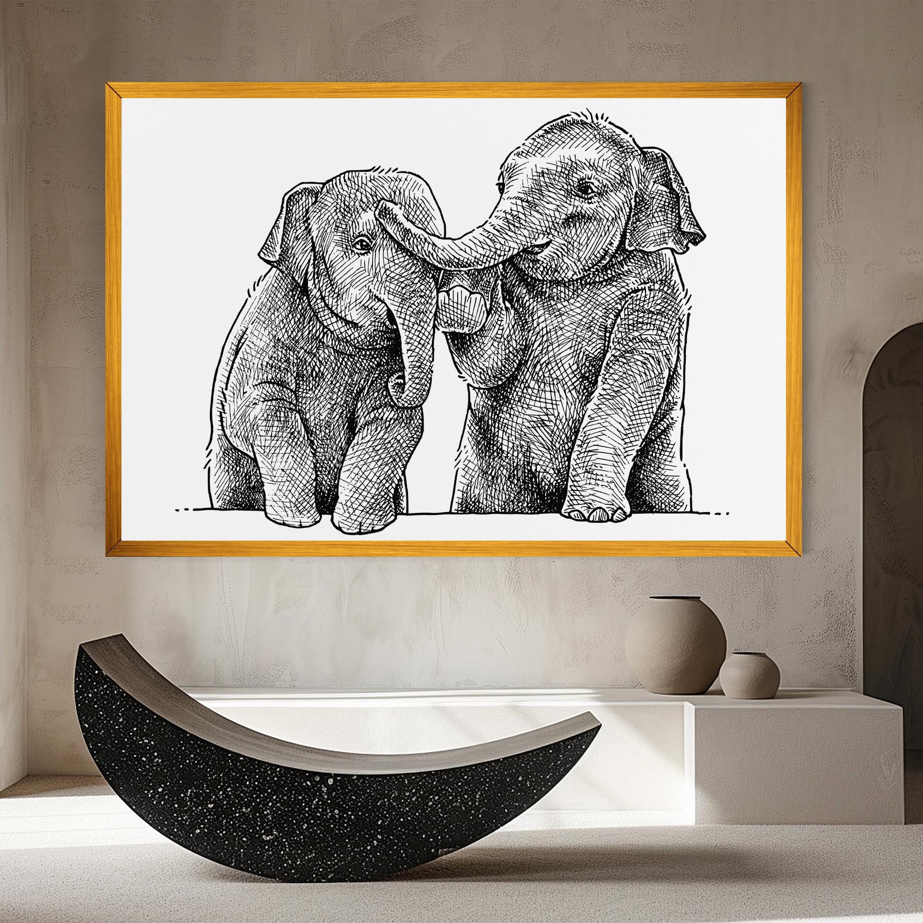 Vászonkép Baby Elephants mockup 8