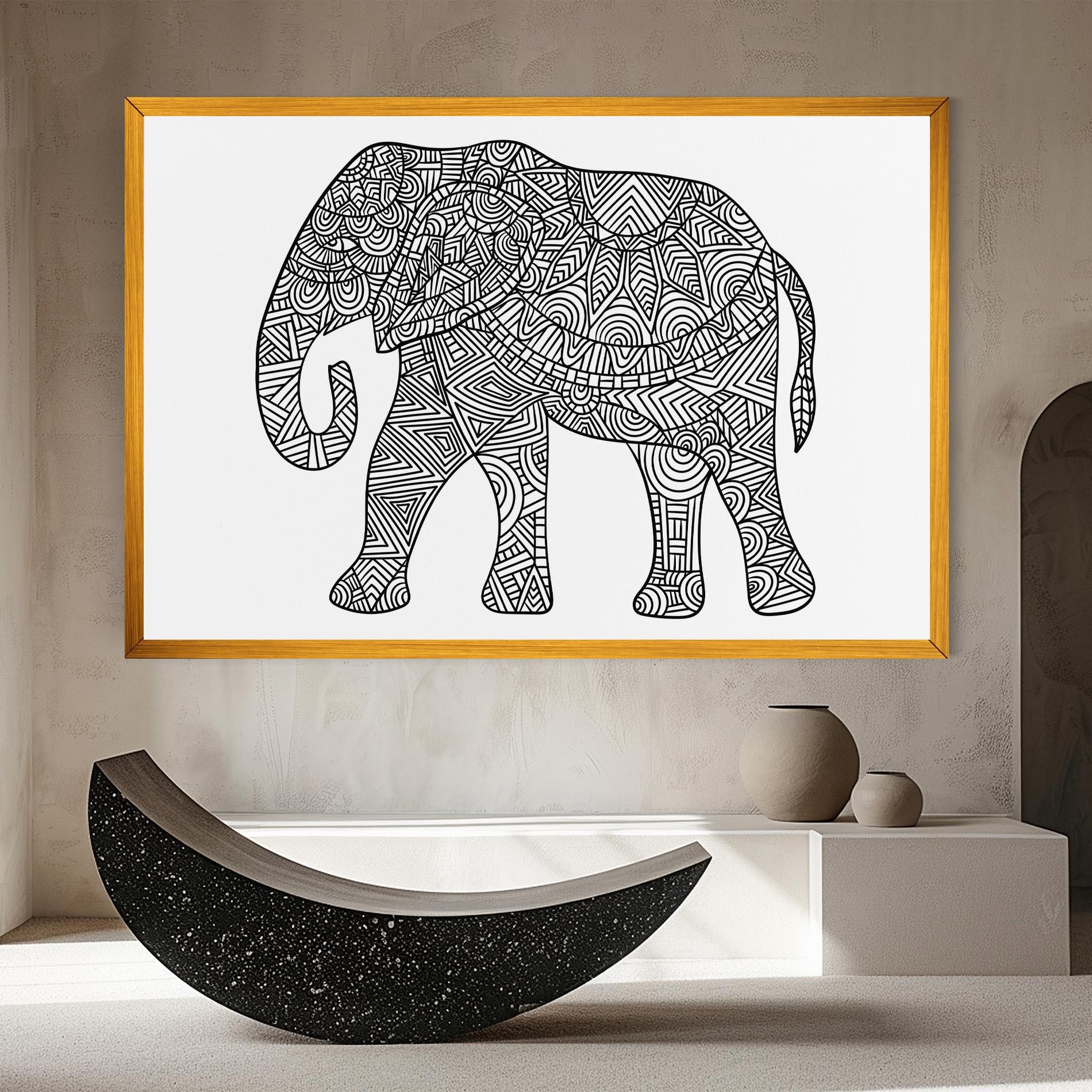 Vászonkép Elephant Mandala mockup 8