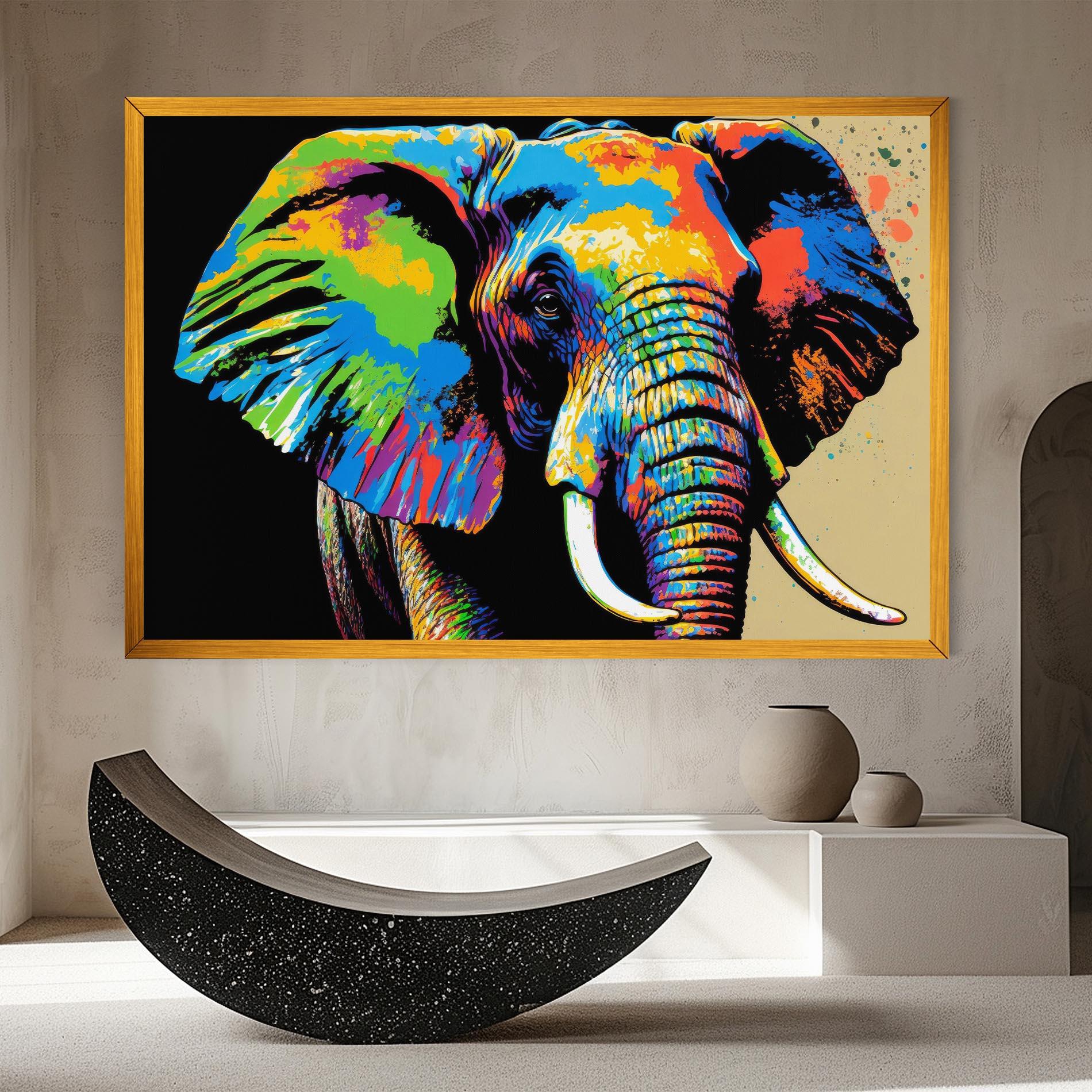 Vászonkép Elephant Portrait mockup 8