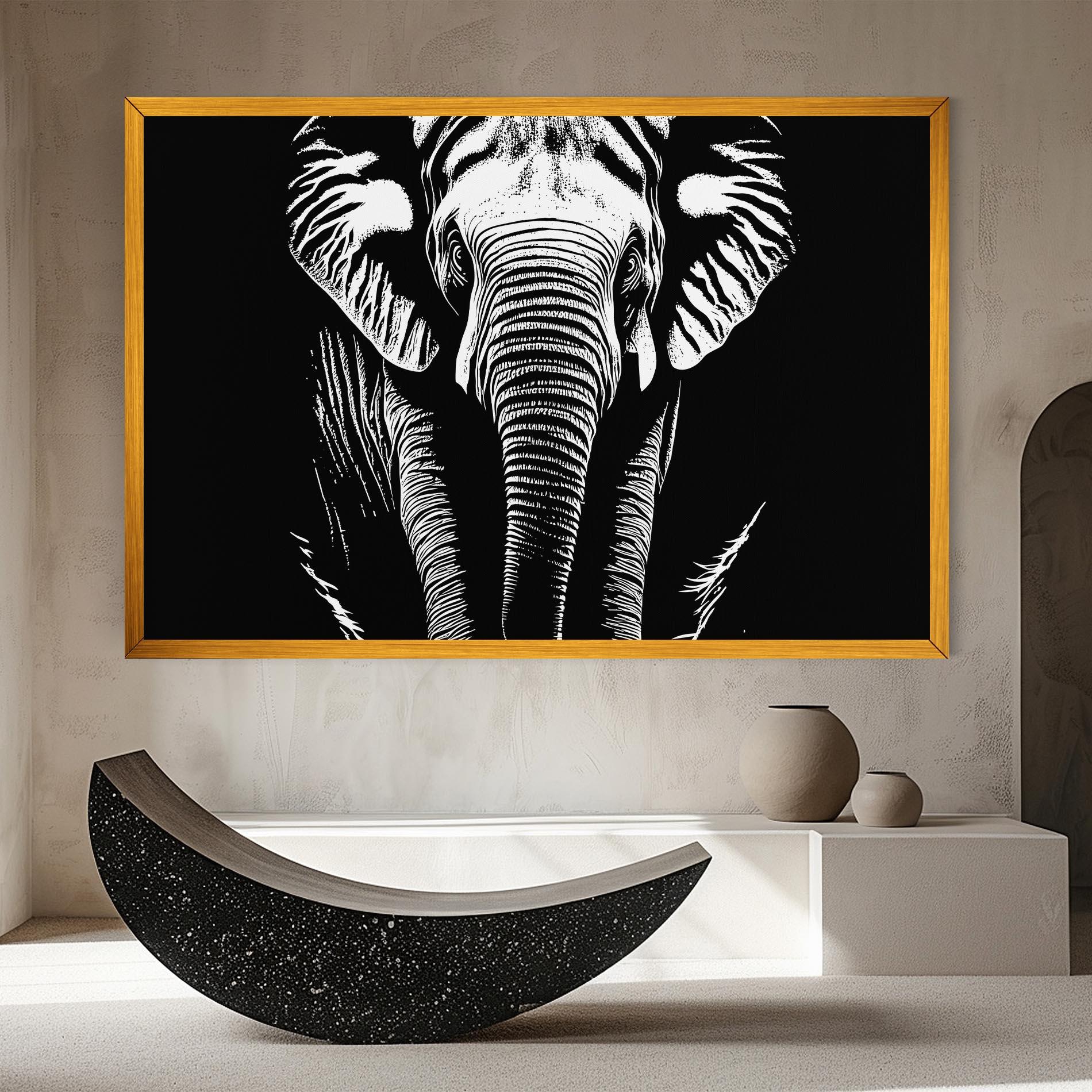 Vászonkép Elephant White Head mockup 8