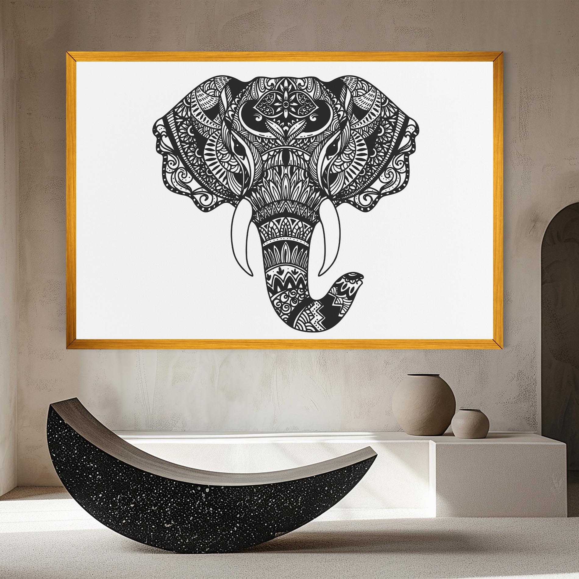 Vászonkép Mandala Head mockup 8