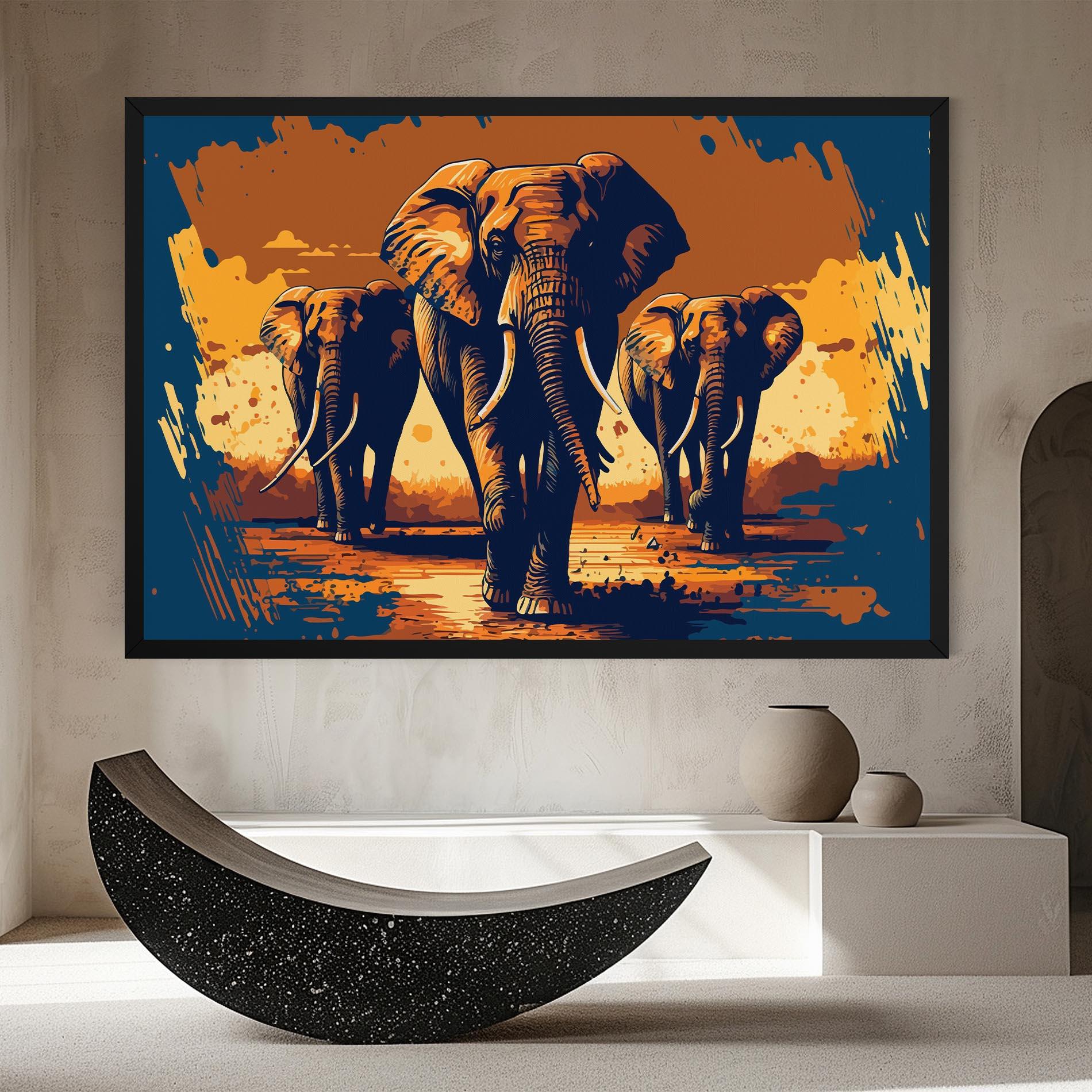 Vászonkép 3 Elephants mockup 8
