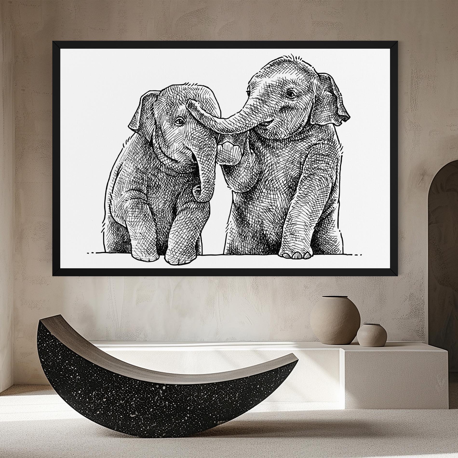 Vászonkép Baby Elephants mockup 8
