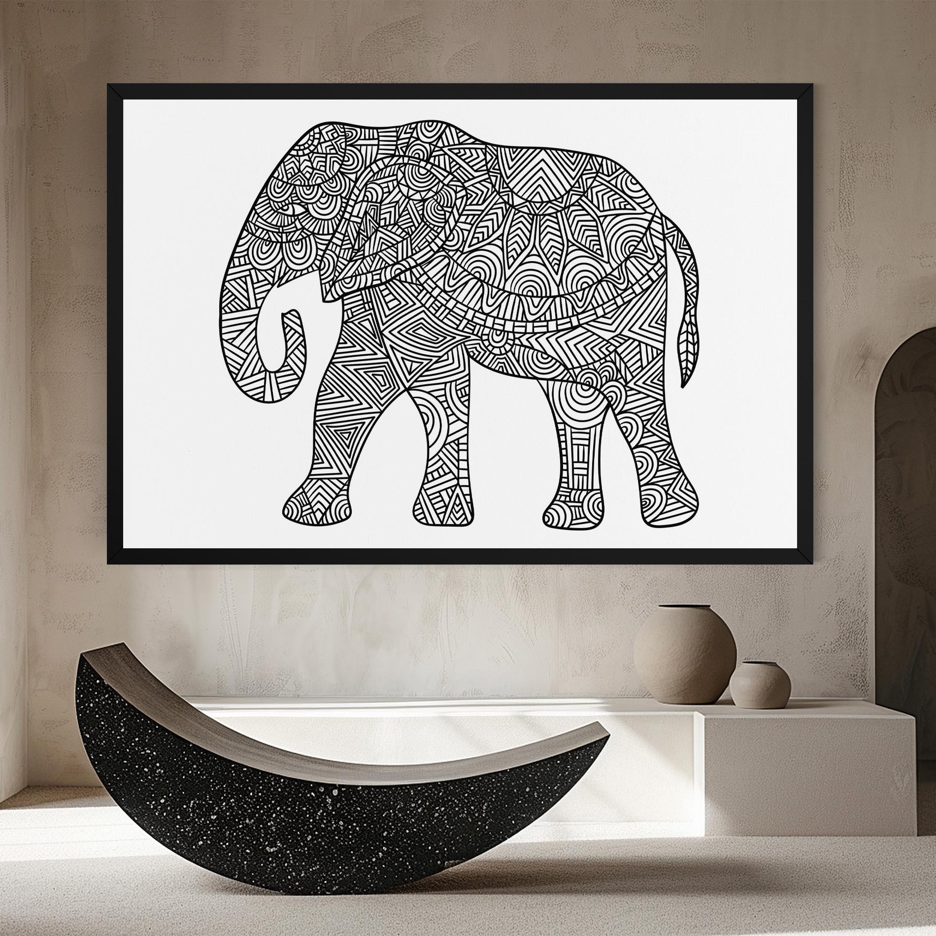 Vászonkép Elephant Mandala mockup 8