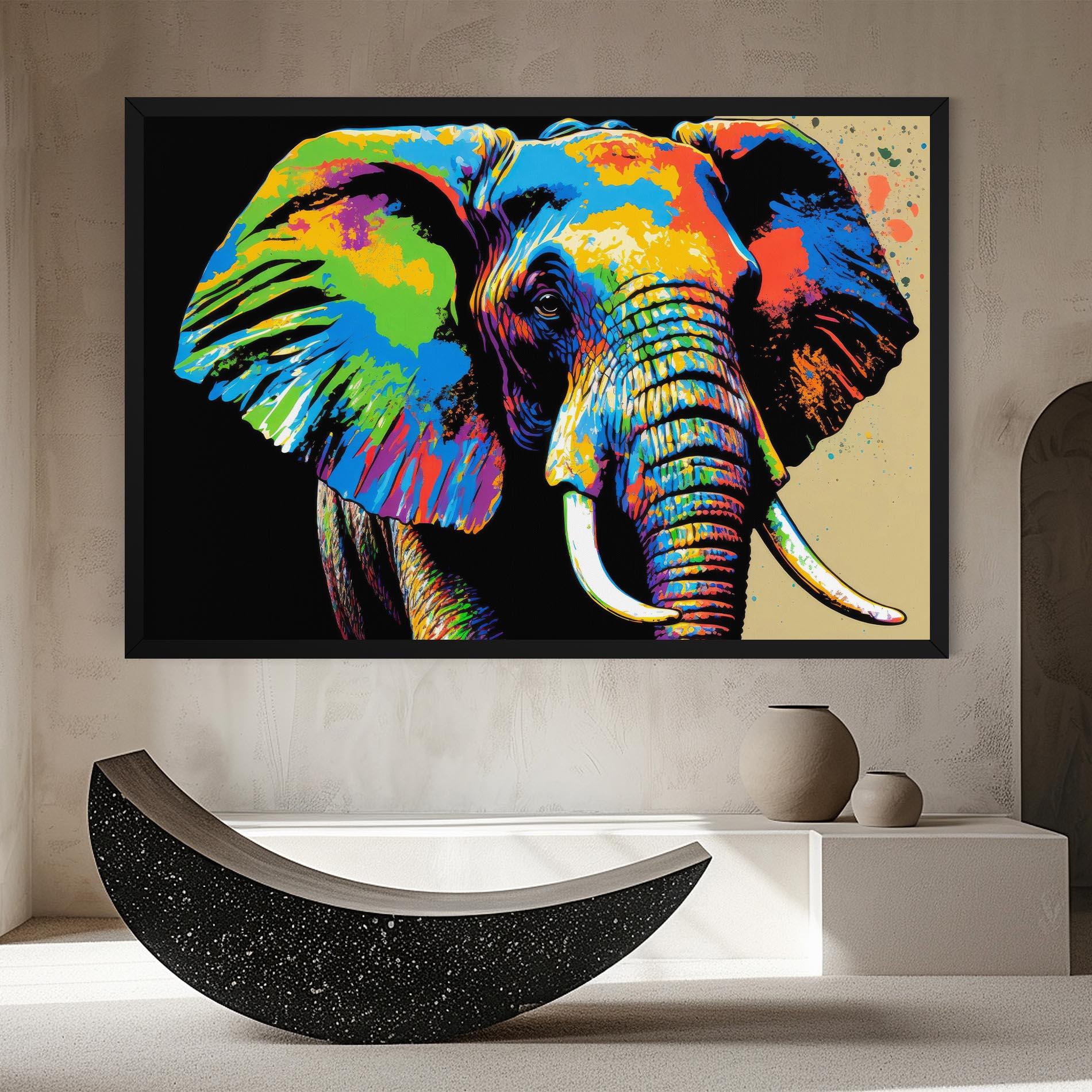 Vászonkép Elephant Portrait mockup 8