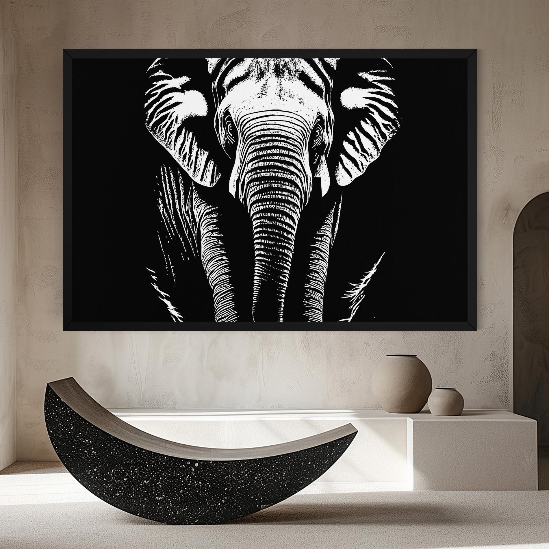 Vászonkép Elephant White Head mockup 8