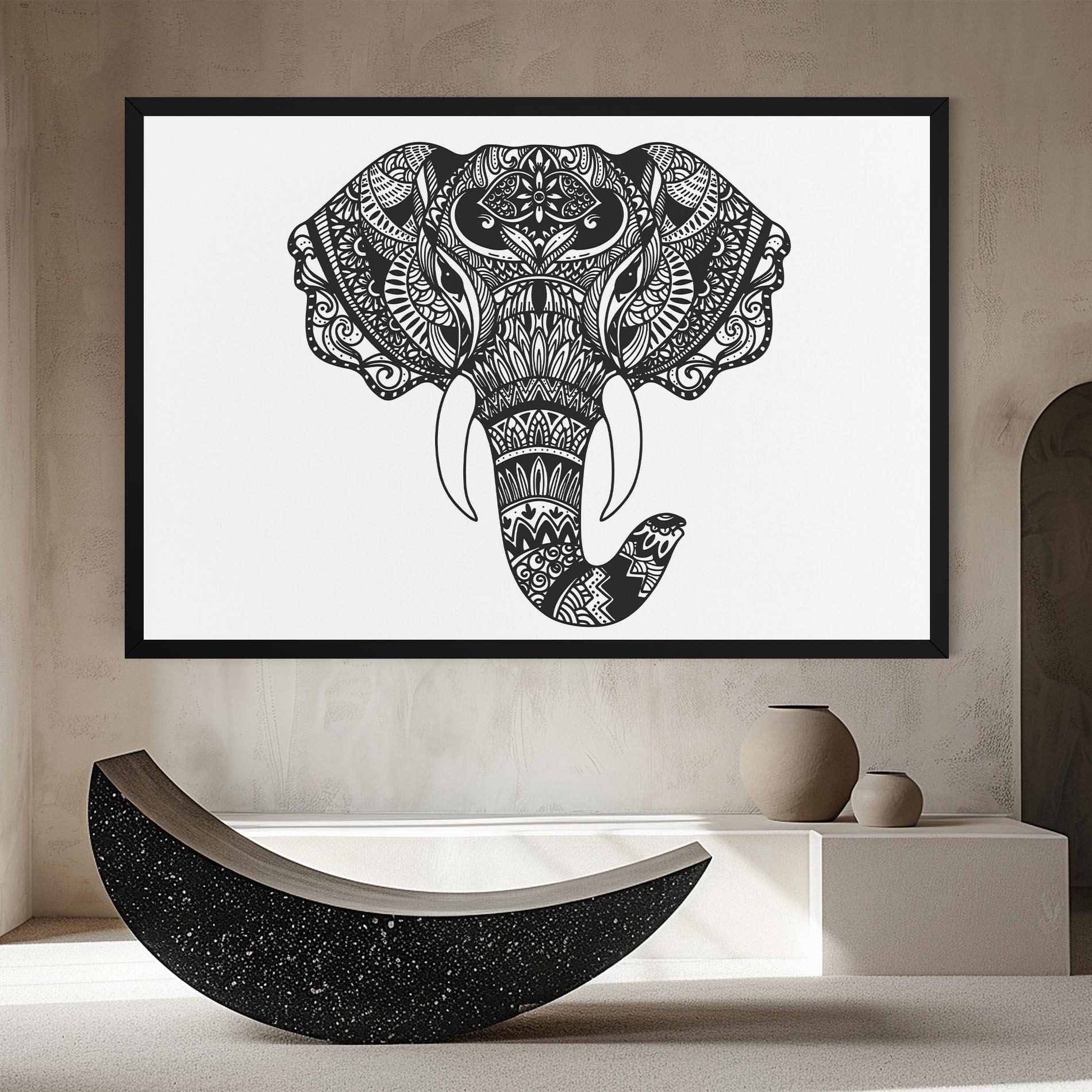 Vászonkép Mandala Head mockup 8