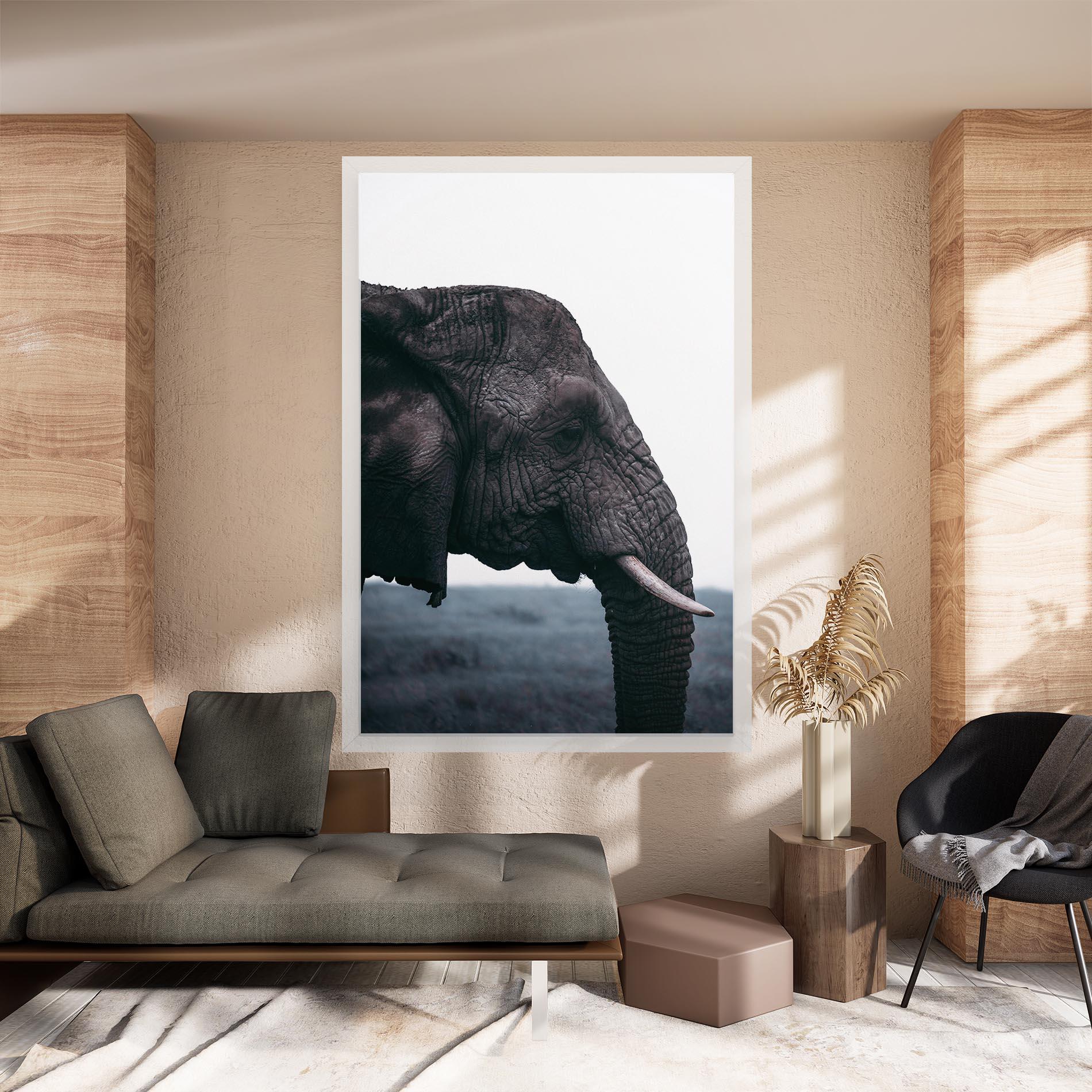 Vászonkép Close Grey Eelephant mockup 8