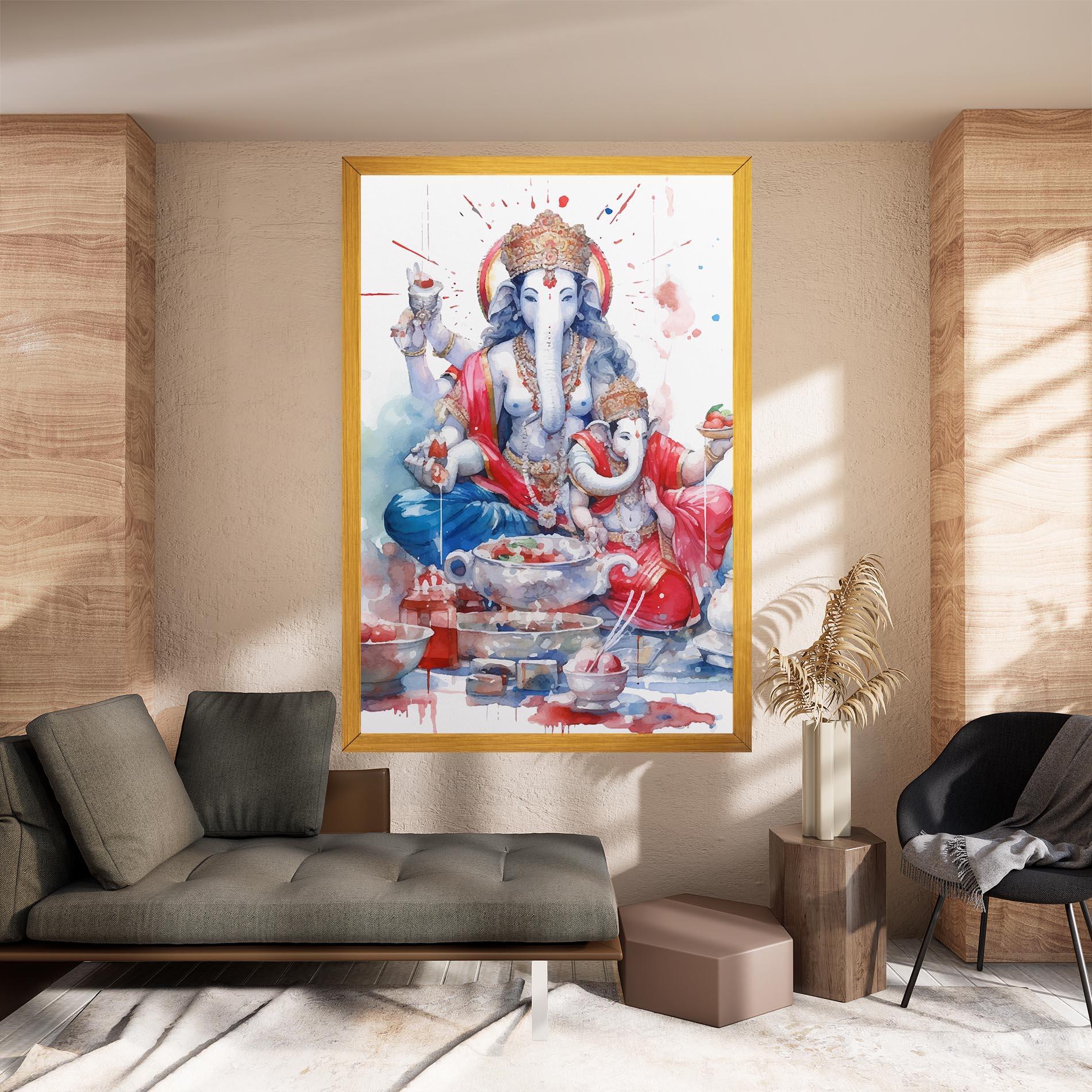 Vászonkép Durga Puja Festival mockup 8