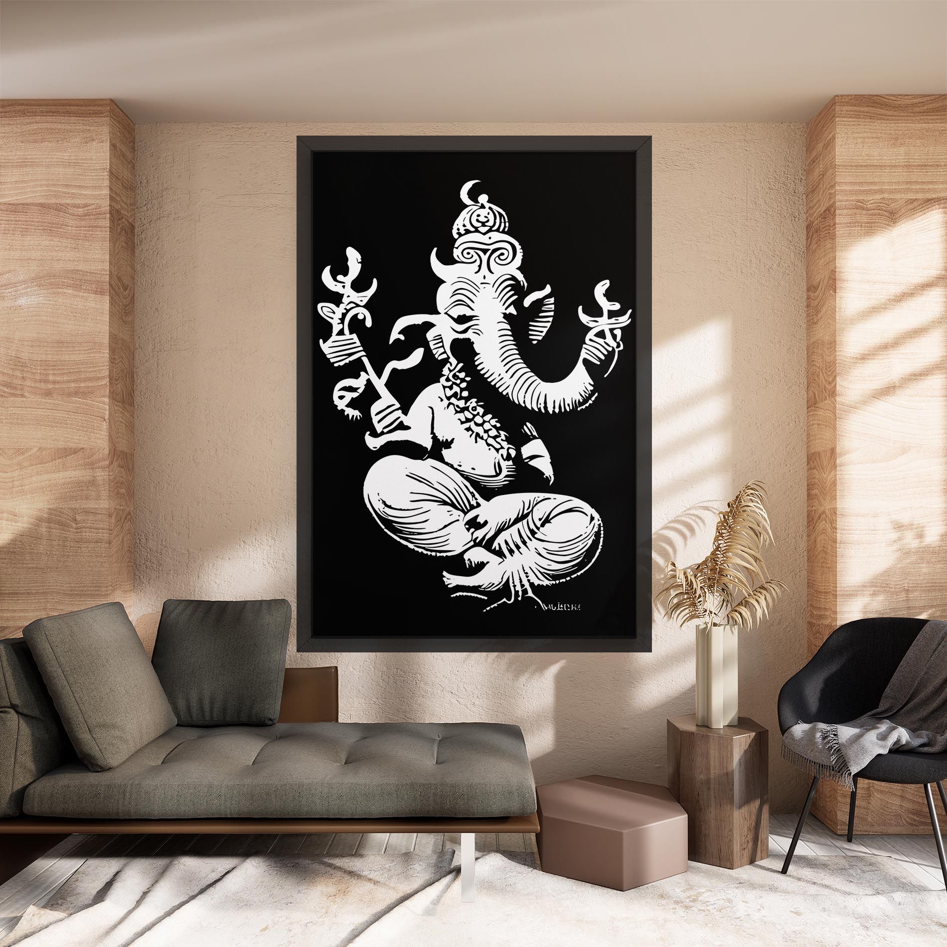 Black And White Ganesha mockup 8