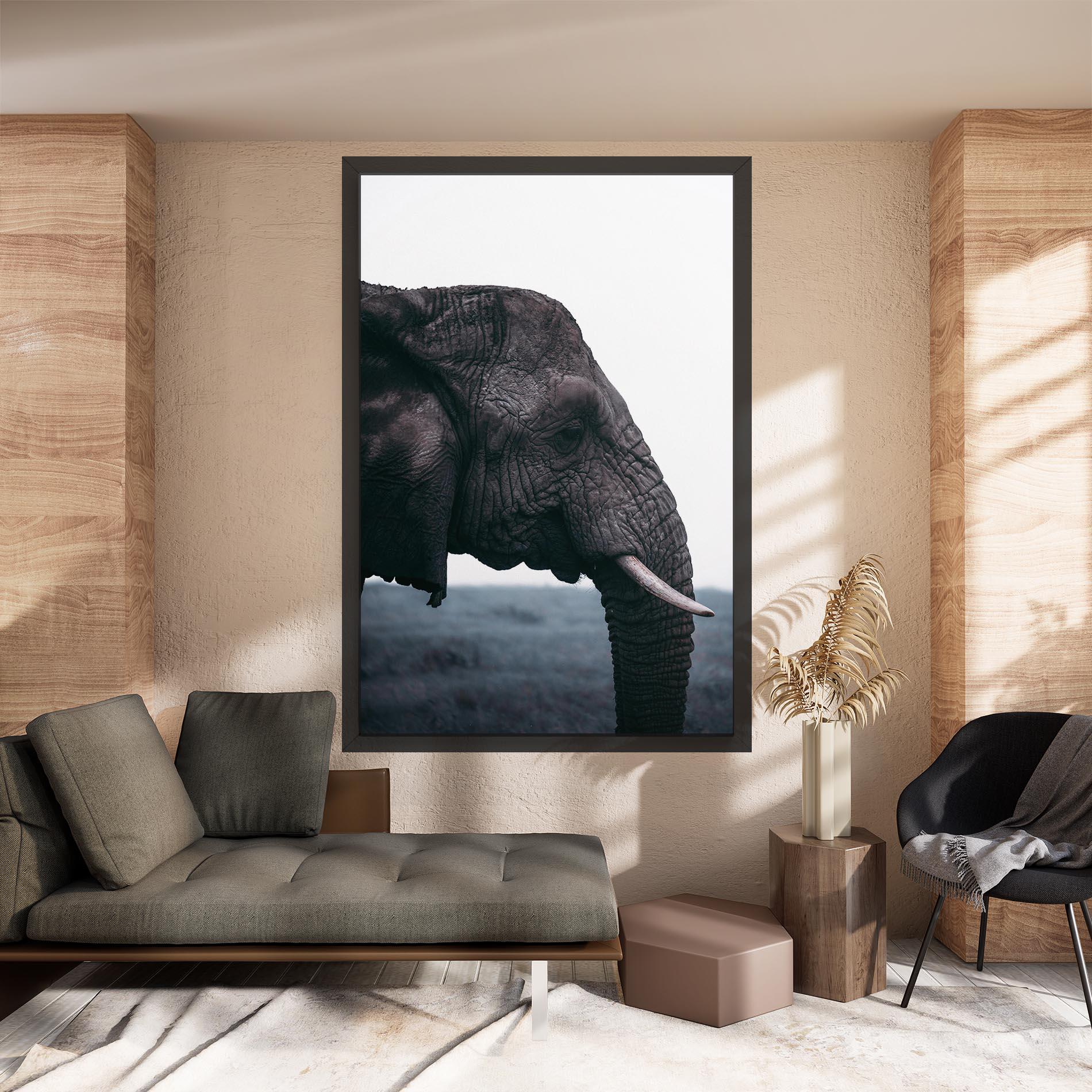 Vászonkép Close Grey Eelephant mockup 8