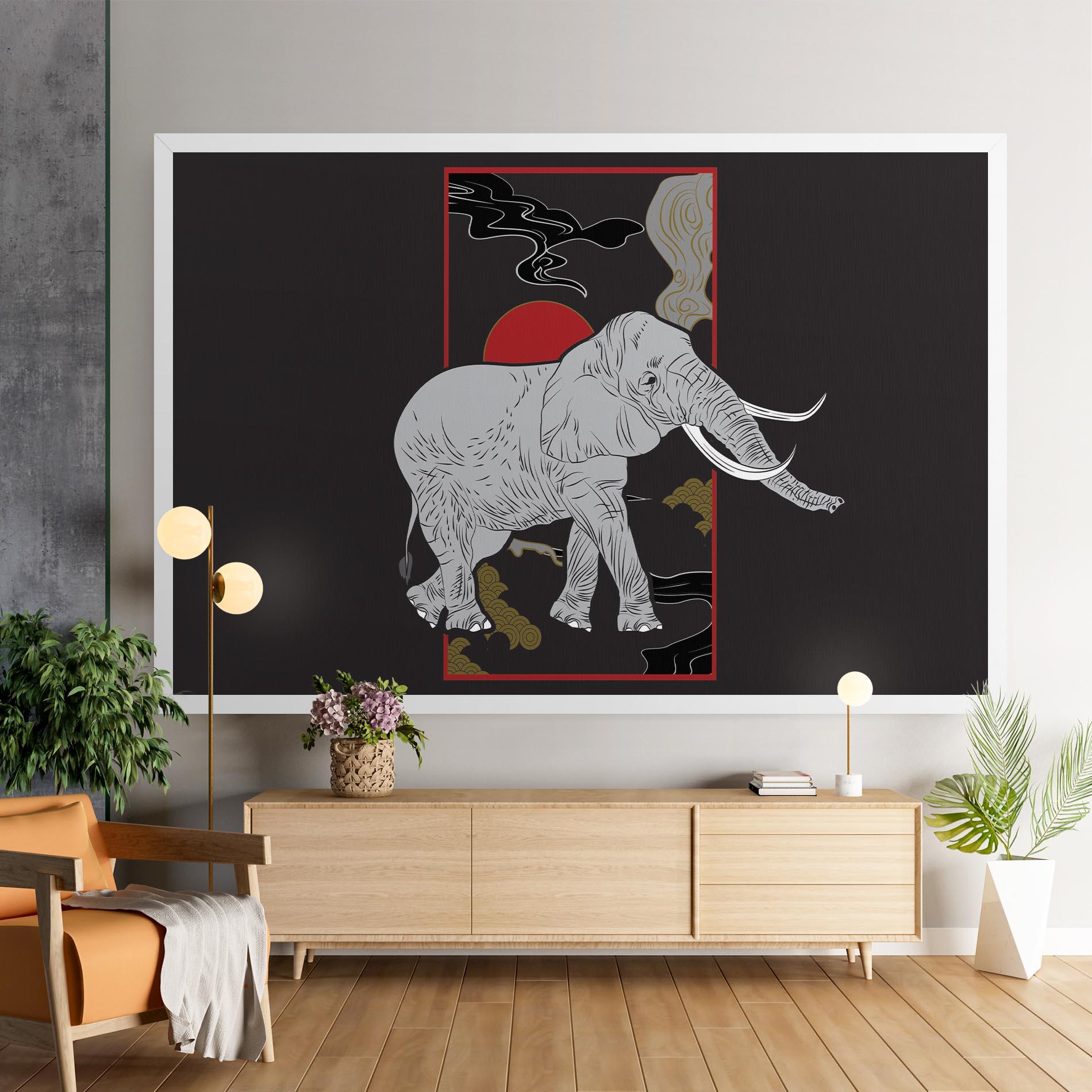 Vászonkép Elephant Asia mockup 9