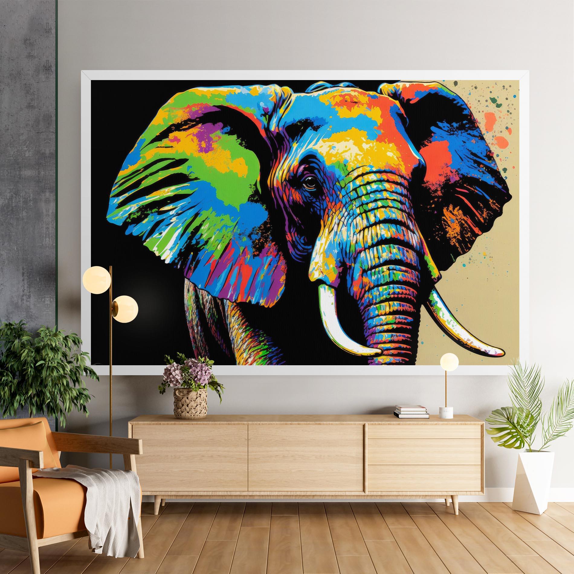 Vászonkép Elephant Portrait mockup 9