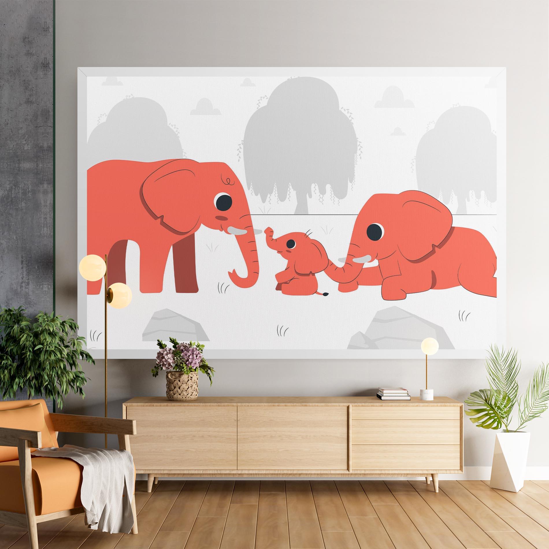 Vászonkép Orange Elephant mockup 9