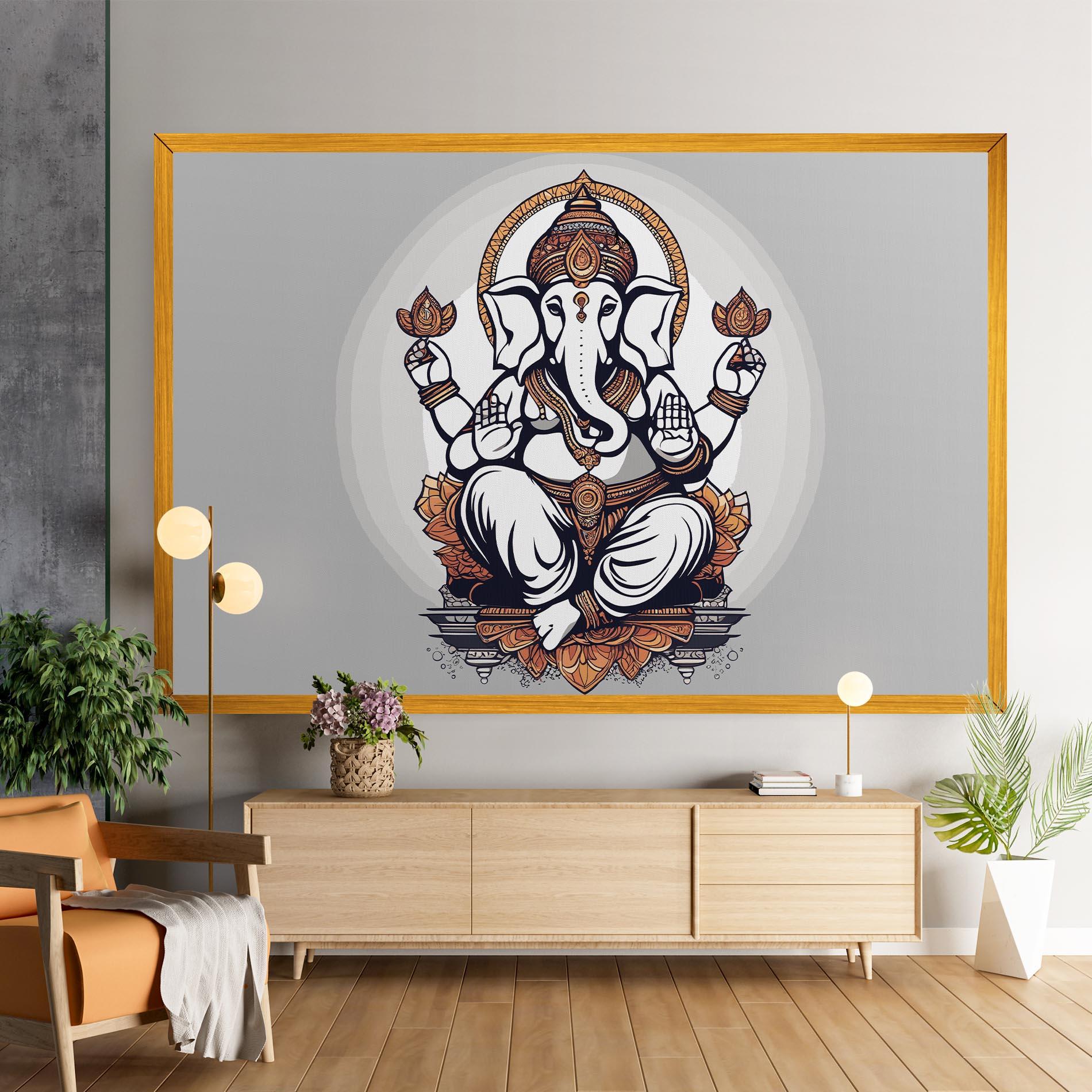 Vászonkép Chaturthi Greys mockup 9