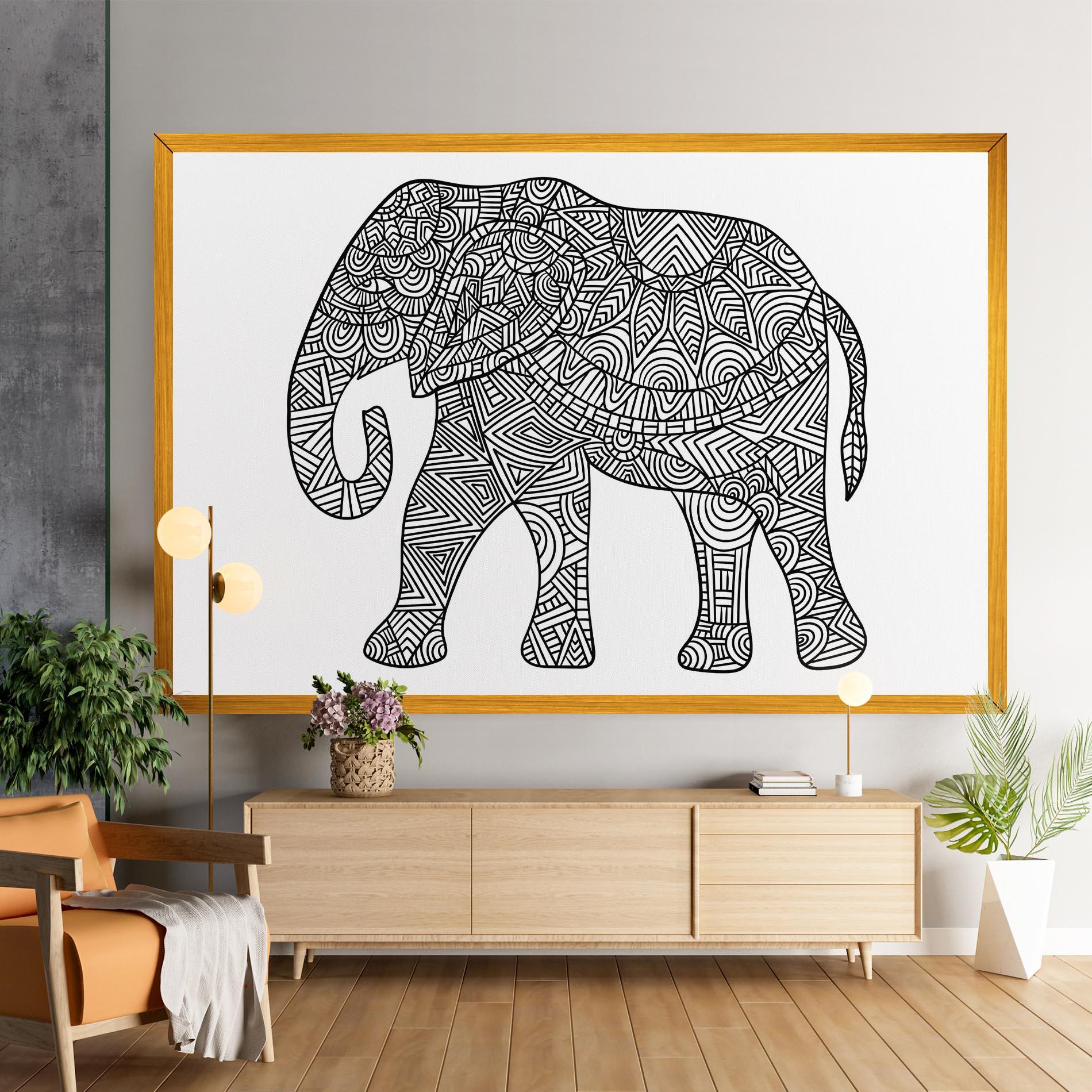 Vászonkép Elephant Mandala mockup 9