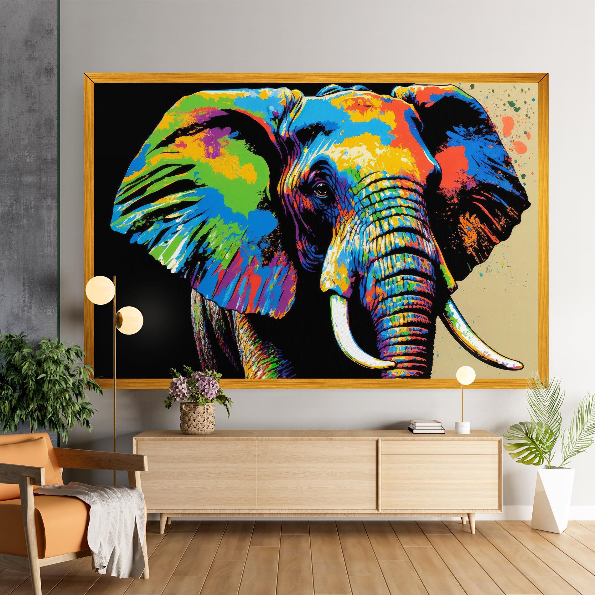 Vászonkép Elephant Portrait mockup 9