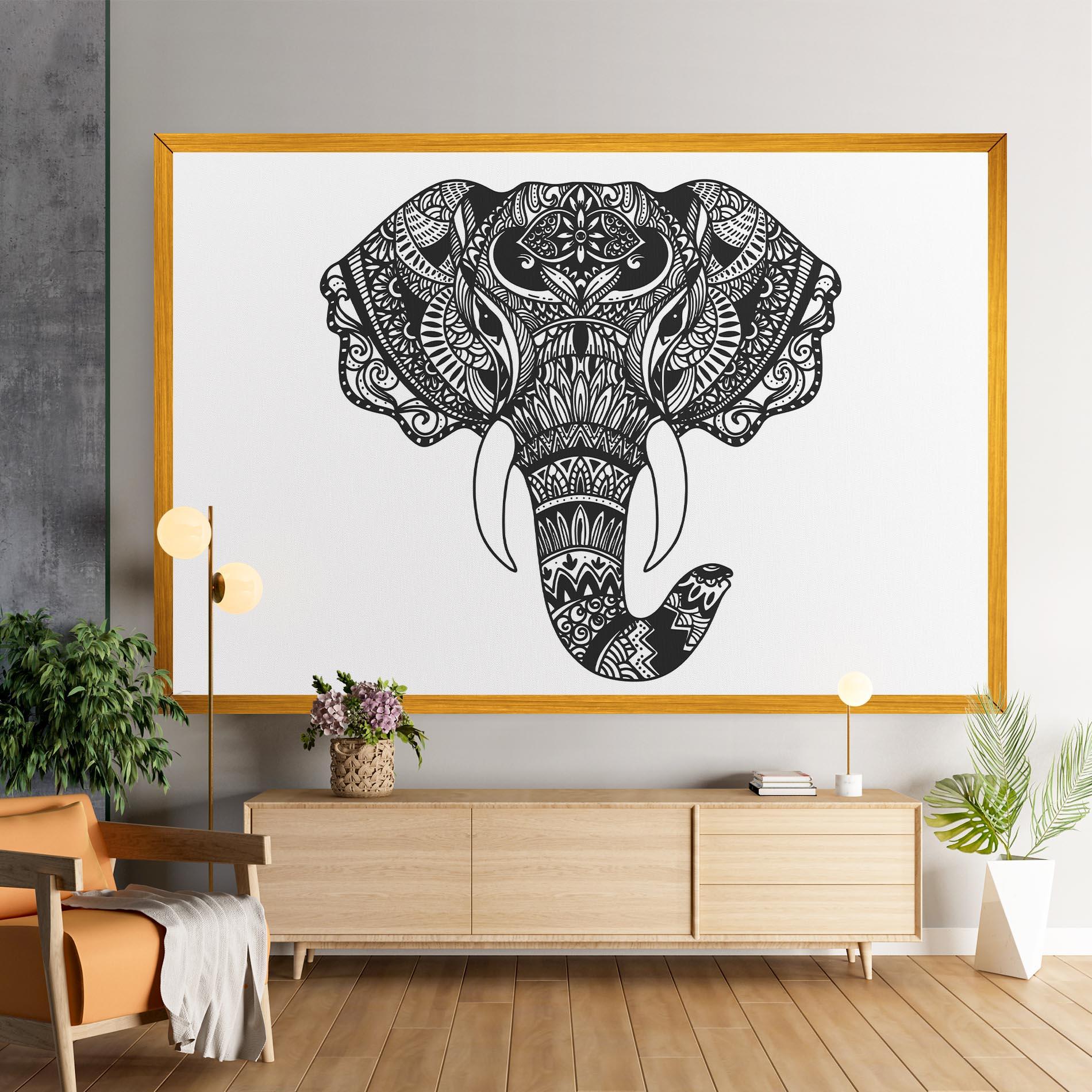 Vászonkép Mandala Head mockup 9