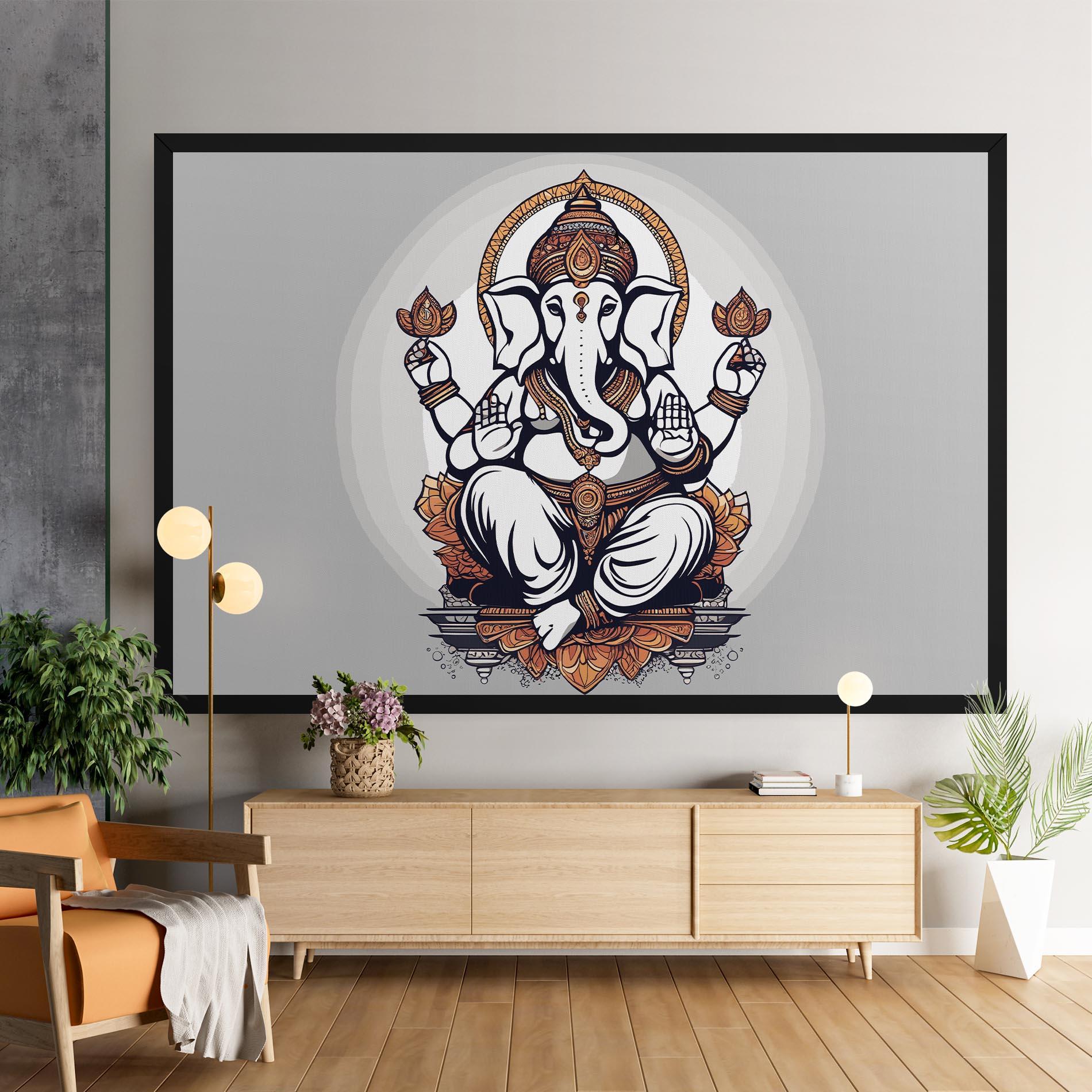 Vászonkép Chaturthi Greys mockup 9