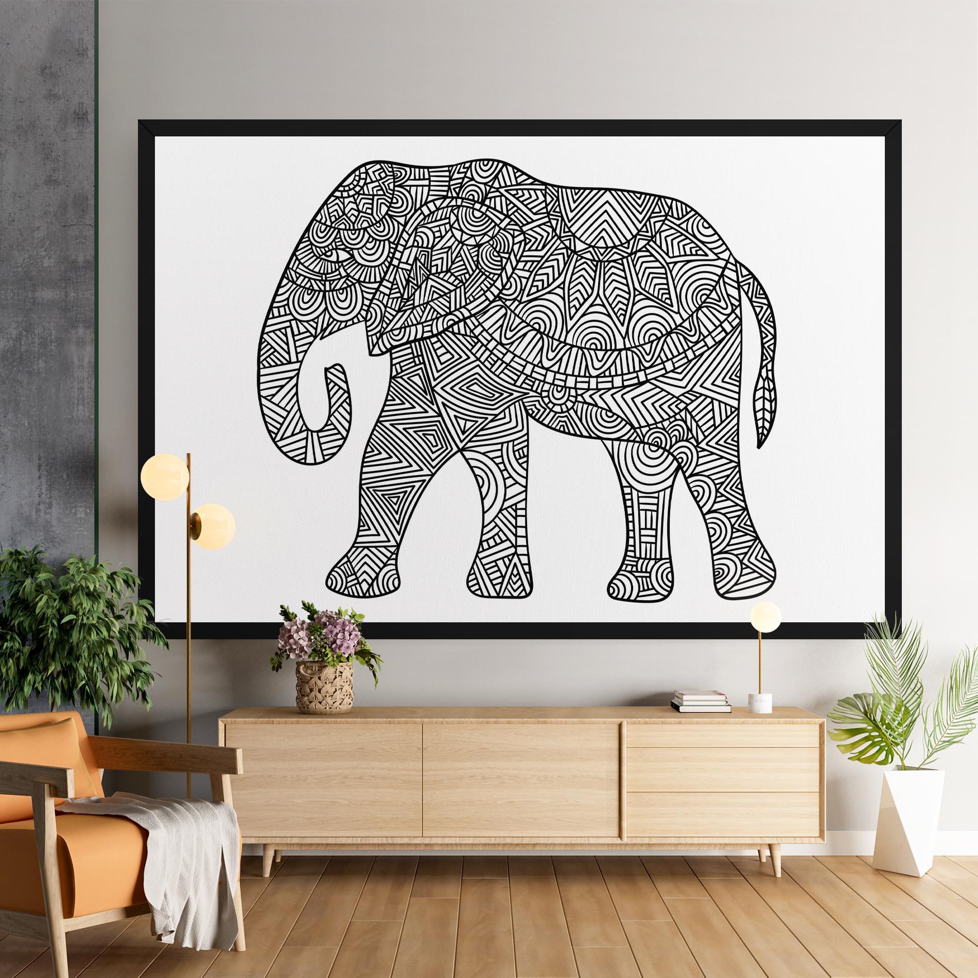 Vászonkép Elephant Mandala mockup 9
