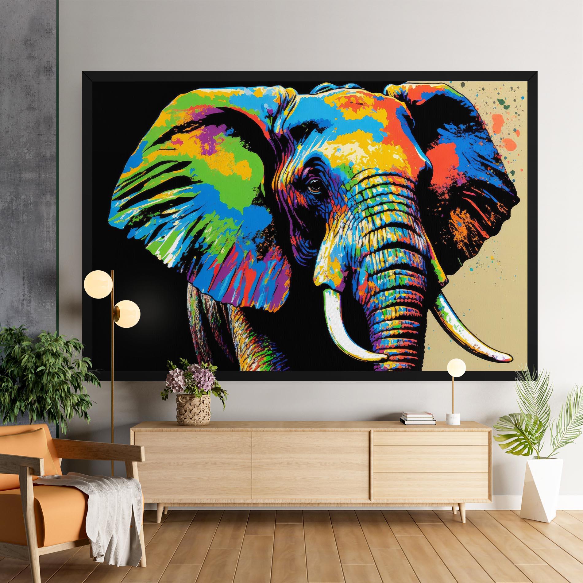 Vászonkép Elephant Portrait mockup 9