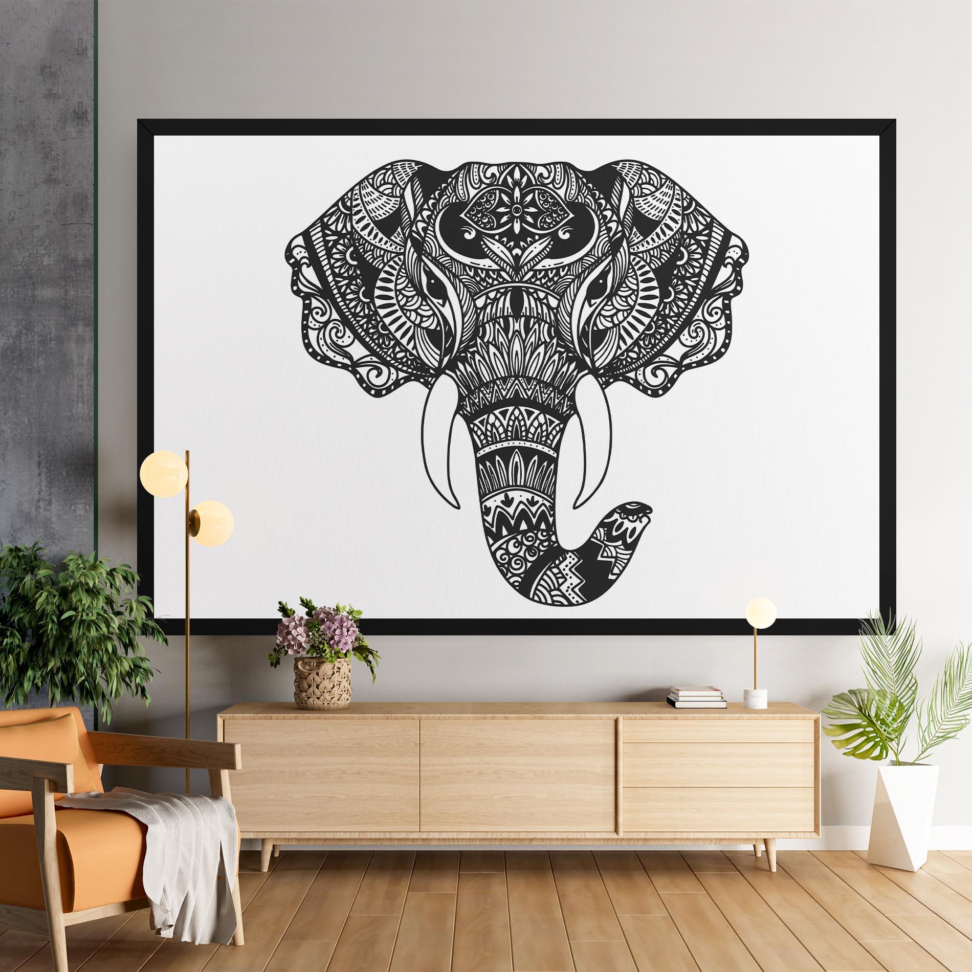 Vászonkép Mandala Head mockup 9