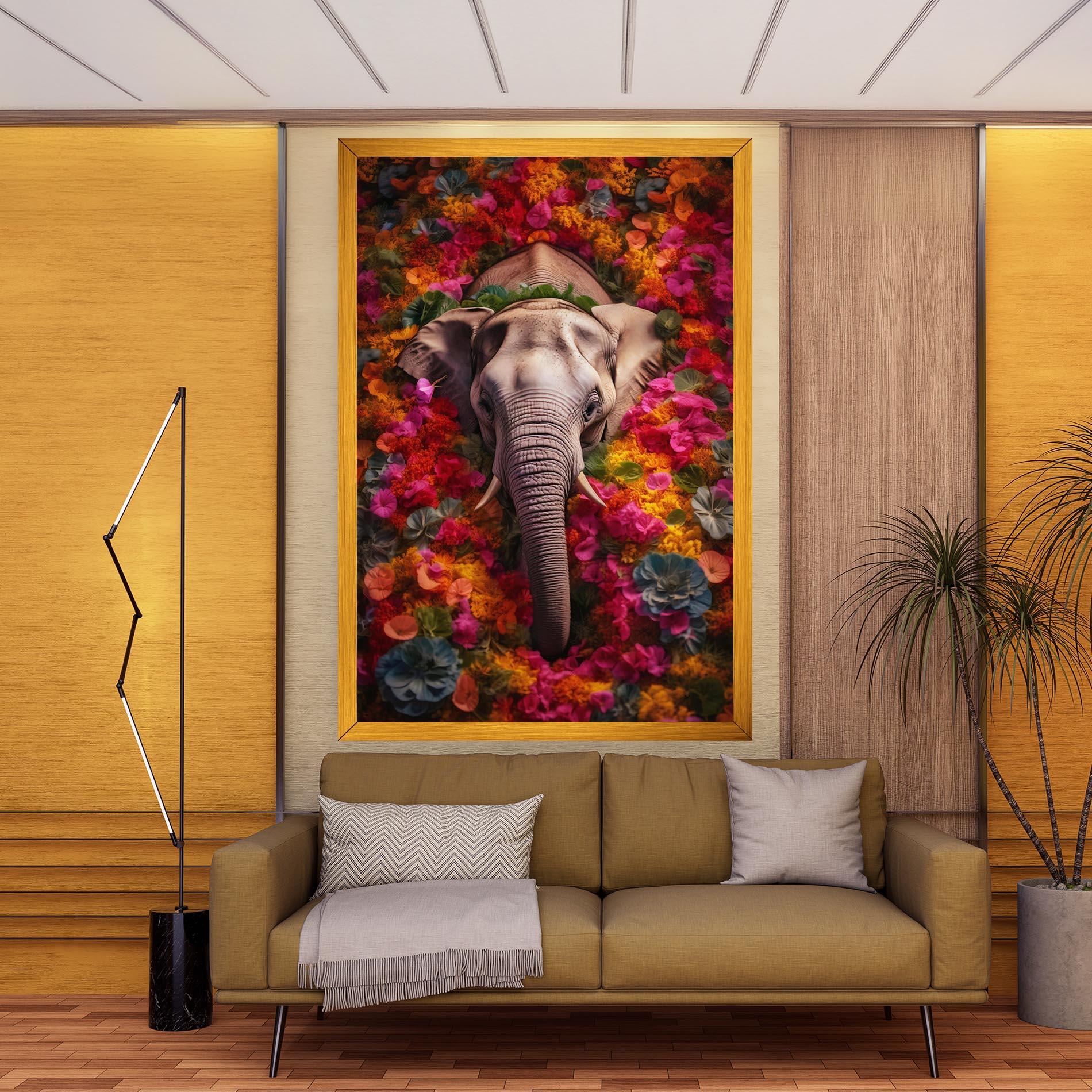 Vászonkép Flower Elephant mockup 9