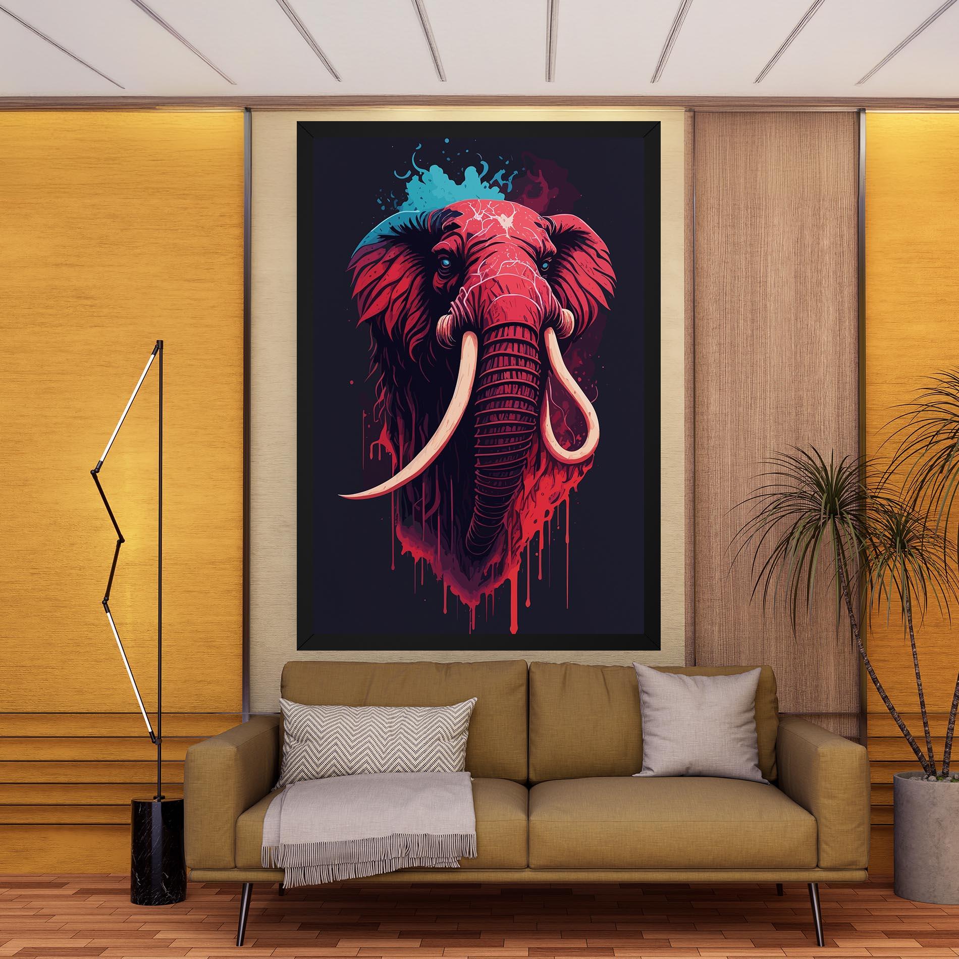 Vászonkép Blue Red Elephant mockup 9