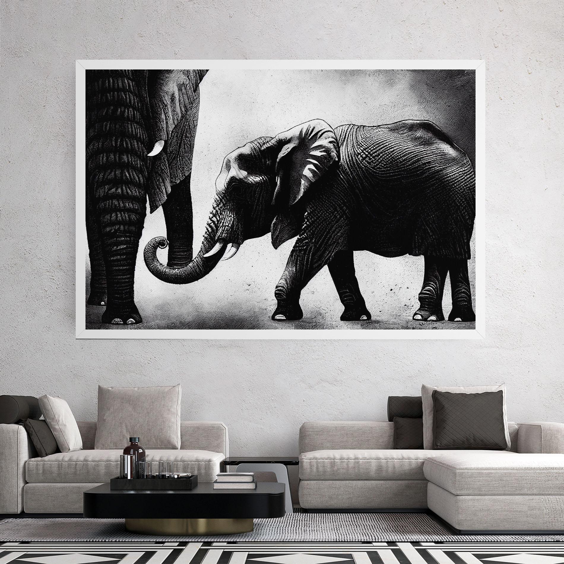 Vászonkép Baby Elephant mockup 2