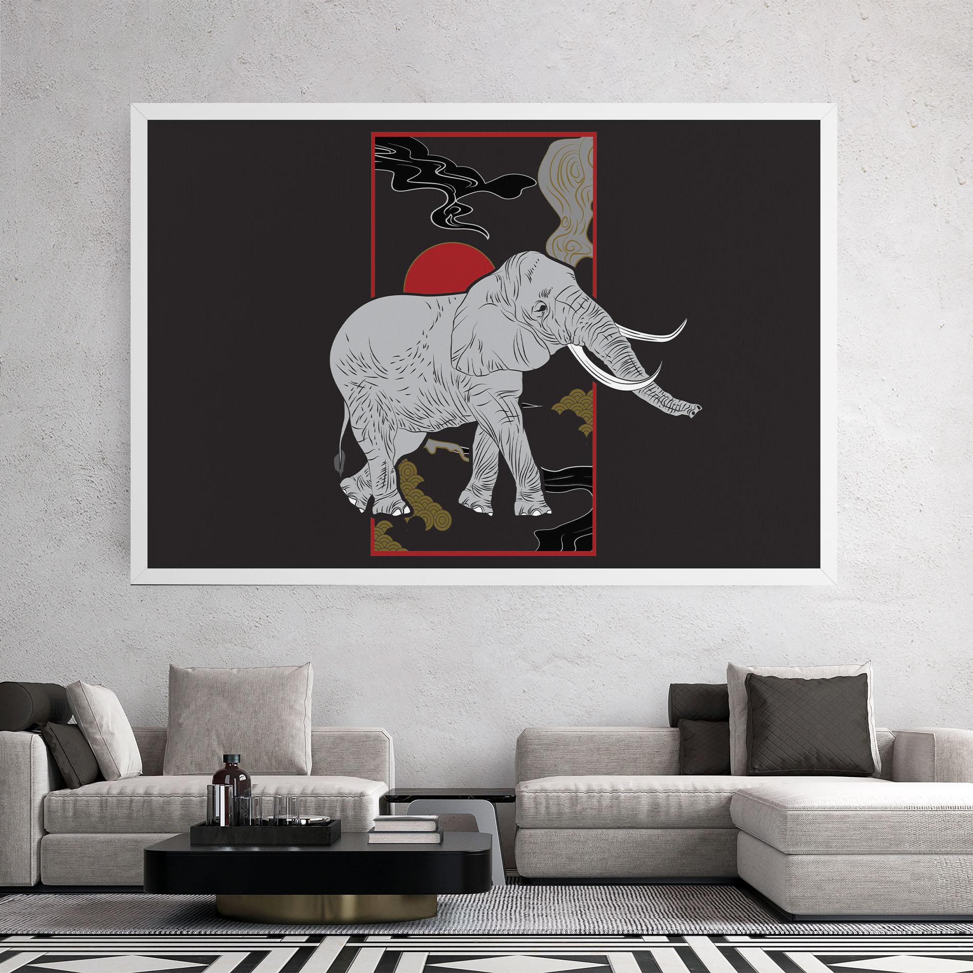 Vászonkép Elephant Asia mockup 2