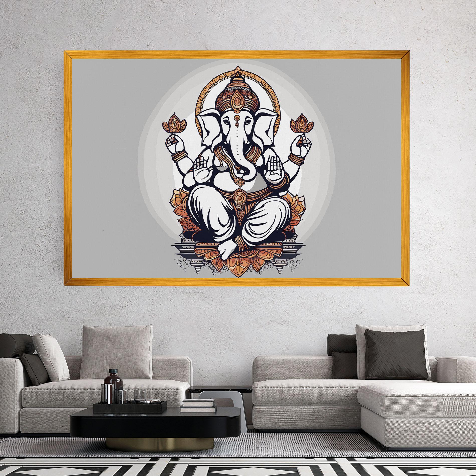 Vászonkép Chaturthi Greys mockup 2