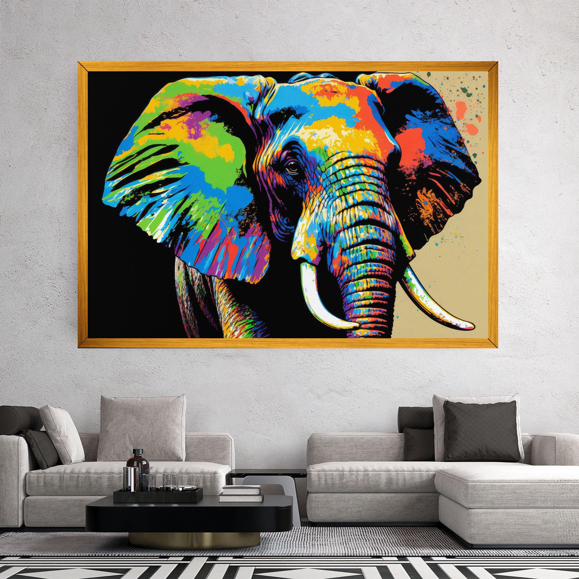 Vászonkép Elephant Portrait mockup 2
