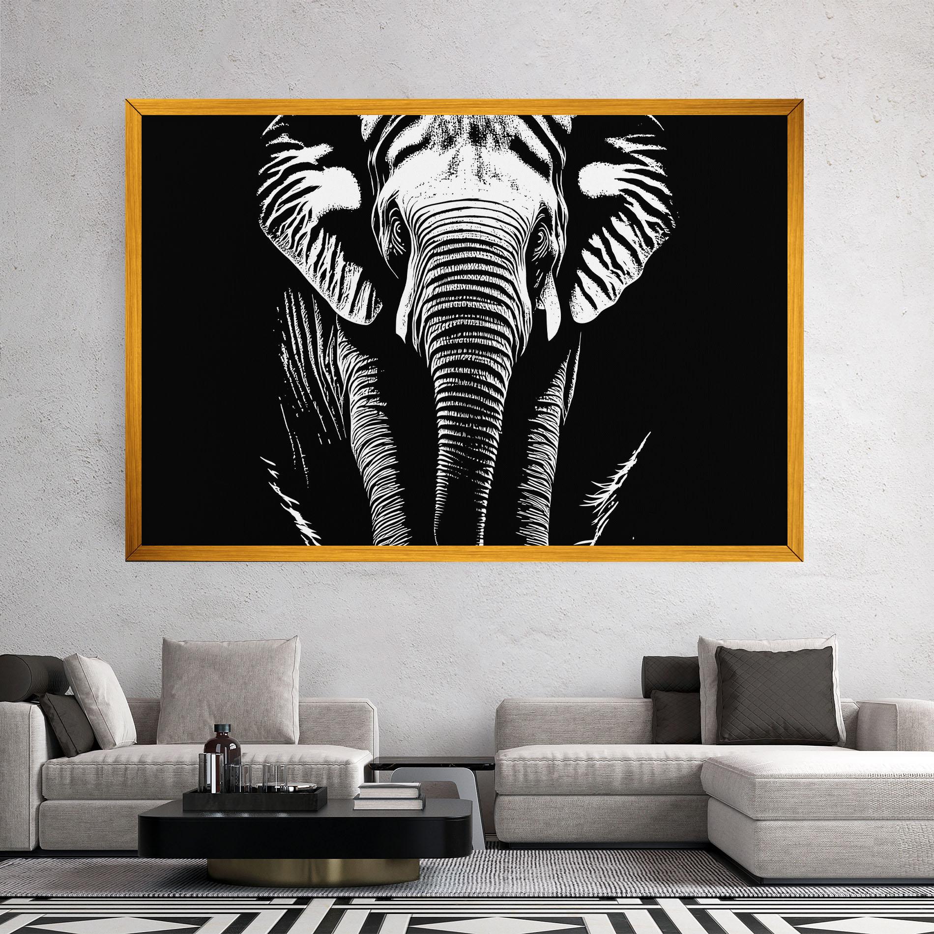 Vászonkép Elephant White Head mockup 2
