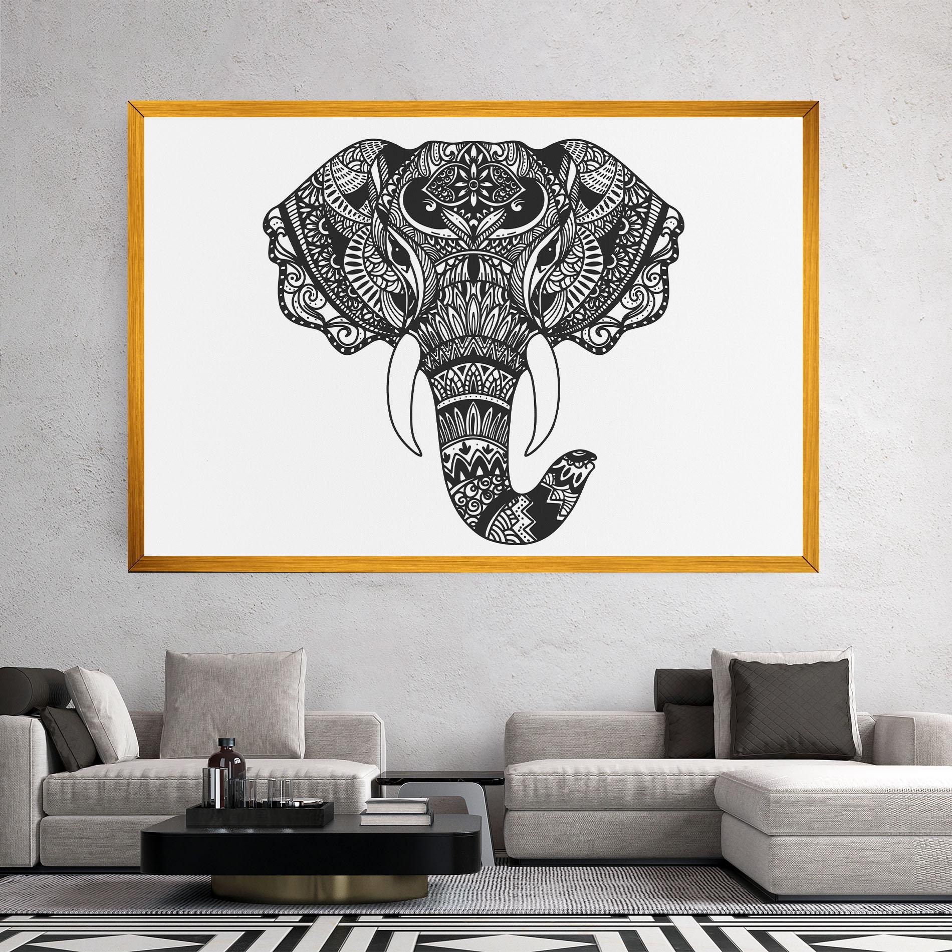 Vászonkép Mandala Head mockup 2