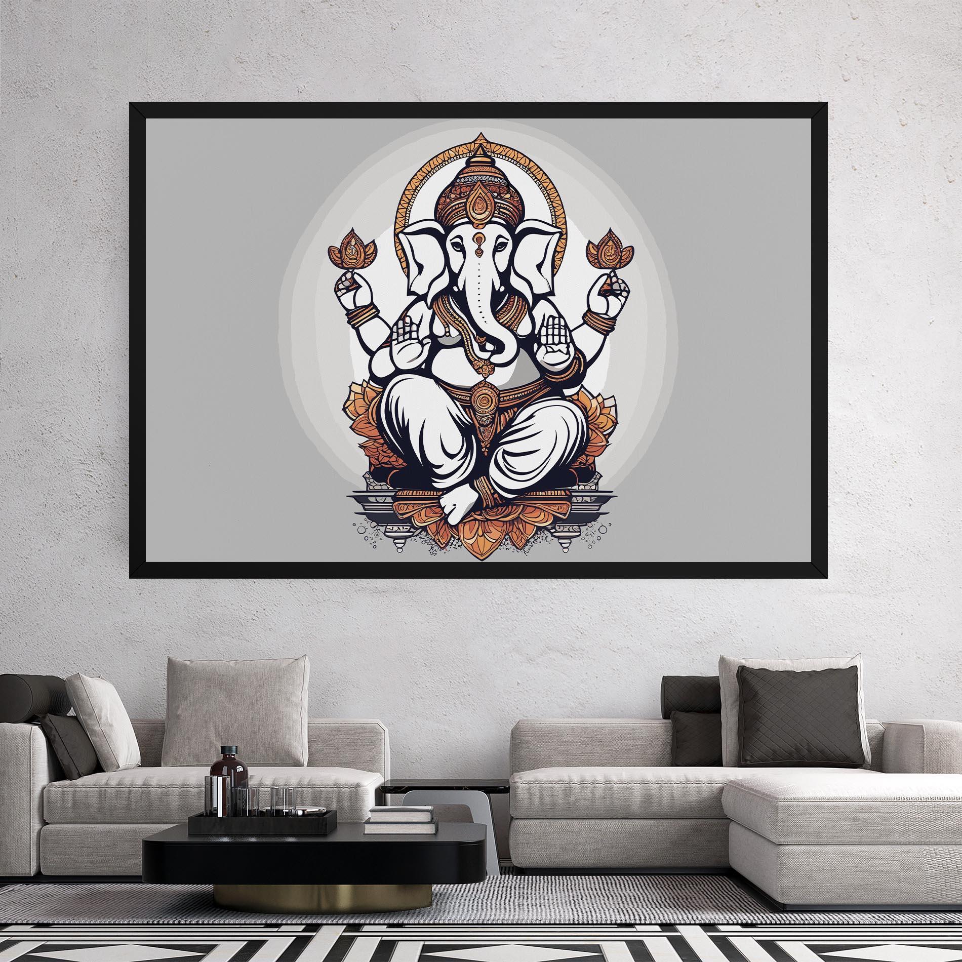 Vászonkép Chaturthi Greys mockup 2
