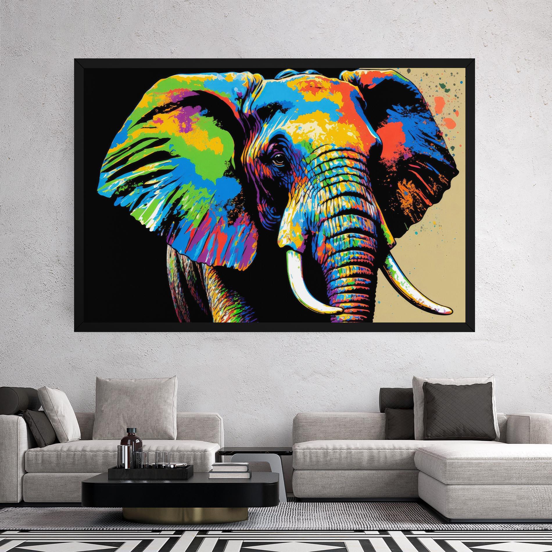 Vászonkép Elephant Portrait mockup 2