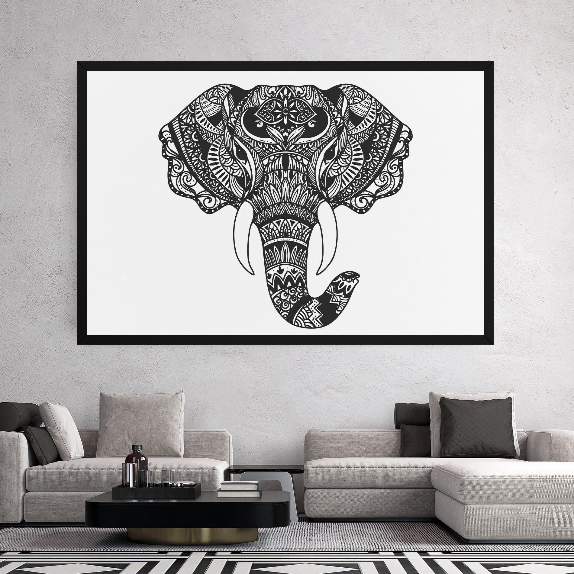 Vászonkép Mandala Head mockup 2