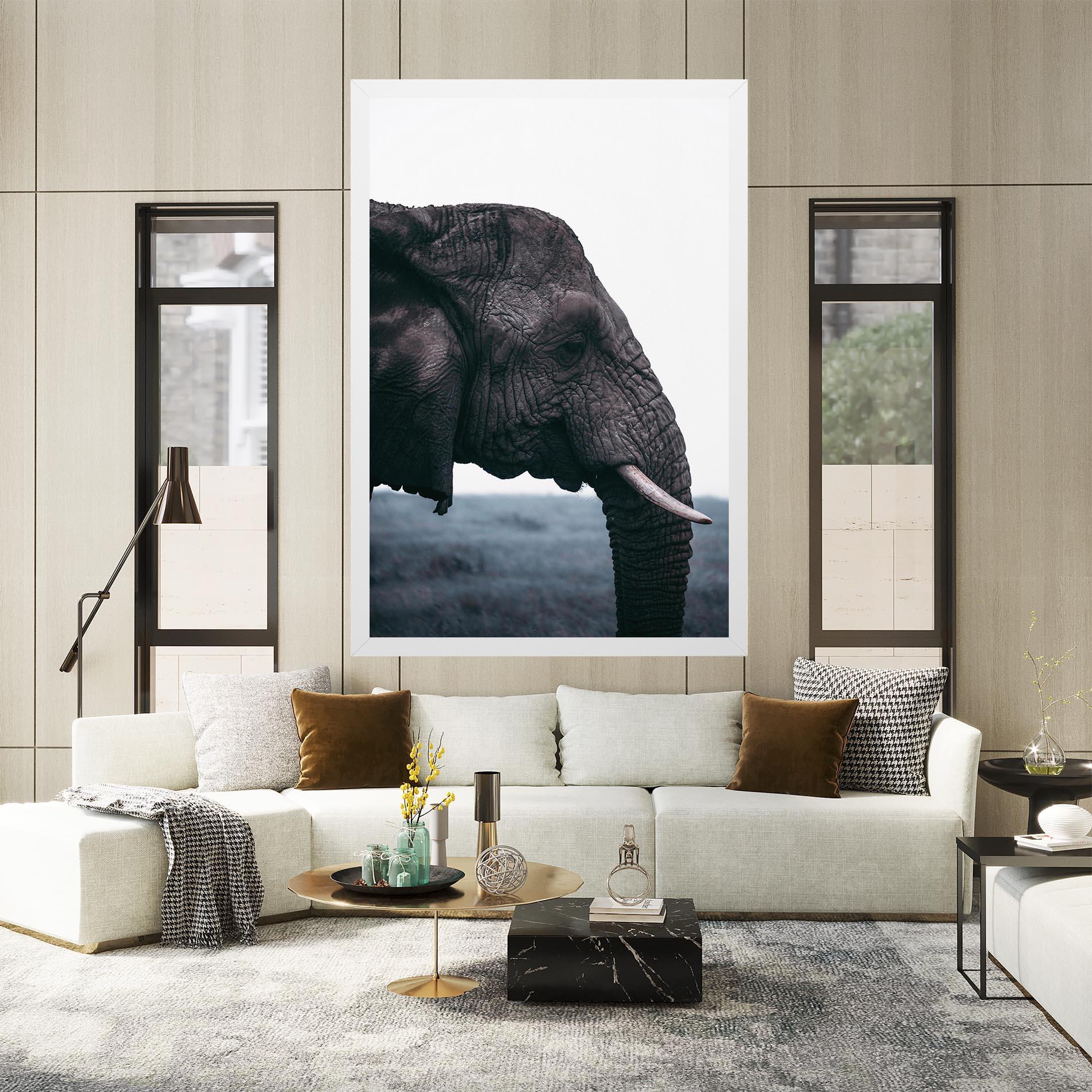 Vászonkép Close Grey Eelephant mockup 2