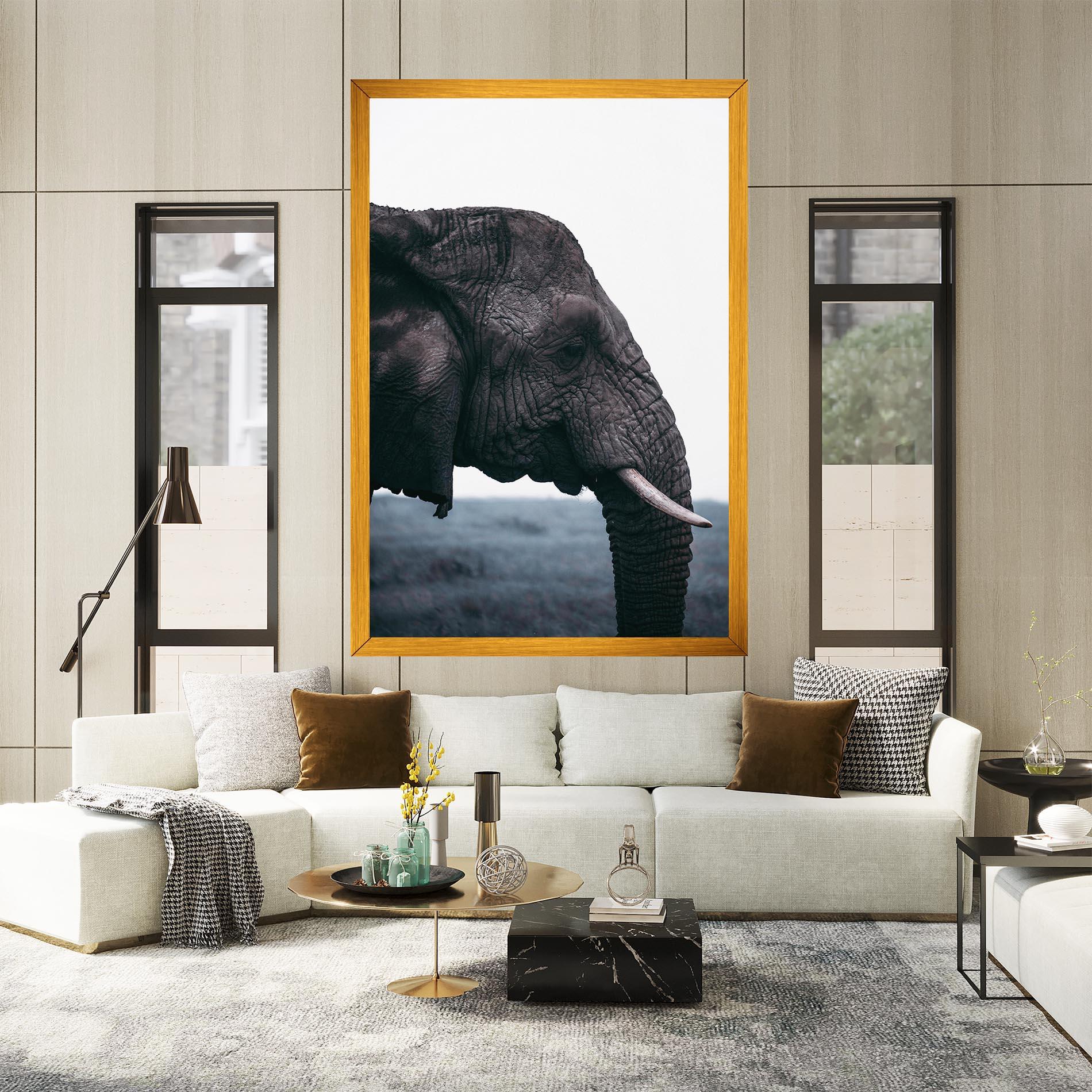 Vászonkép Close Grey Eelephant mockup 2