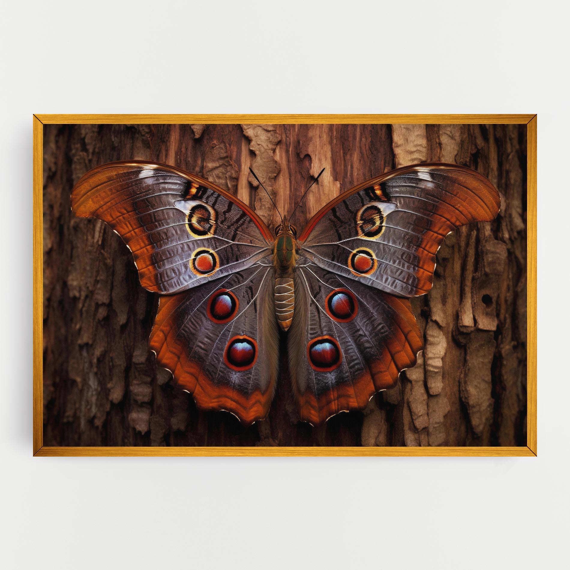 Vászonkép Brown Eyes Butterfly mockup 0