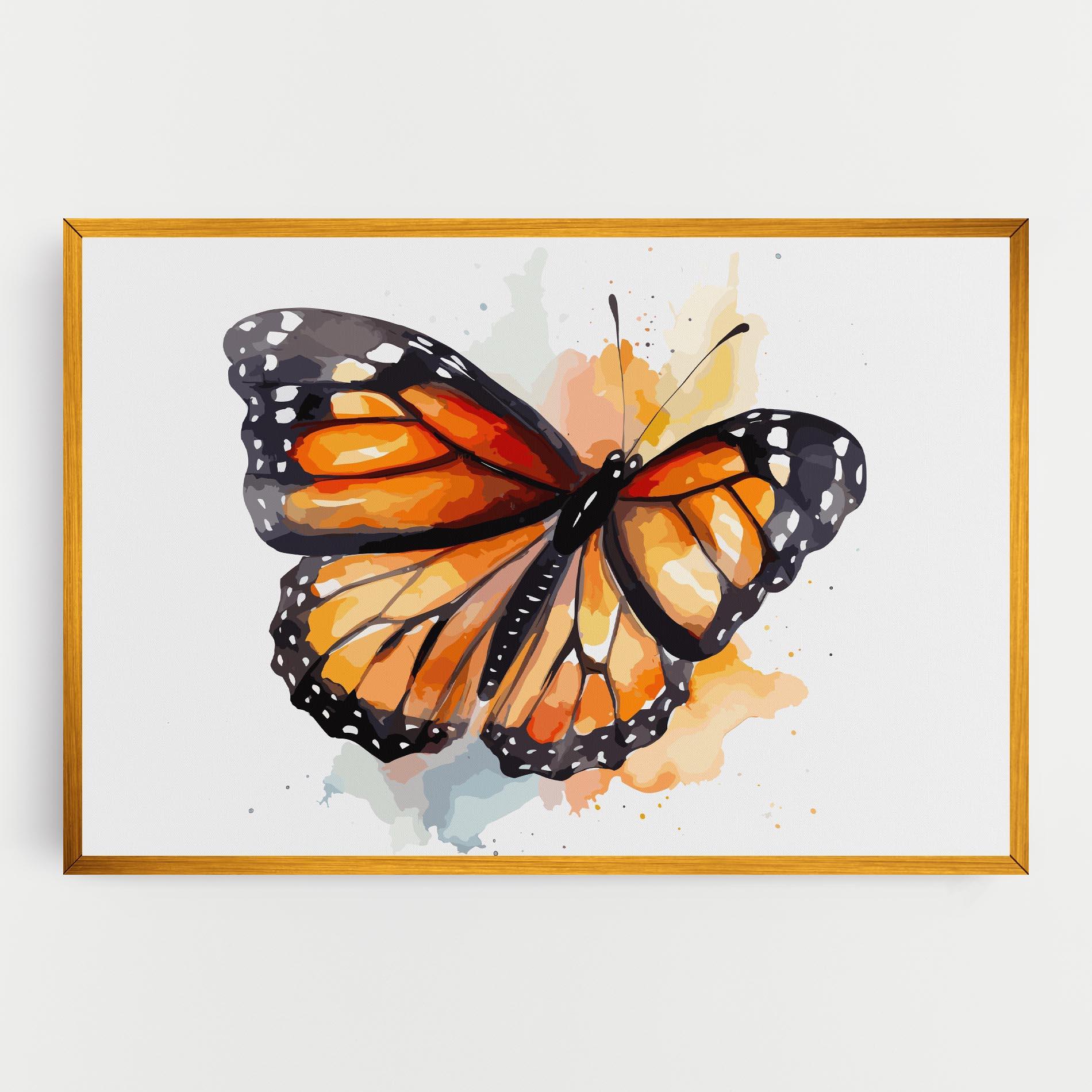 Vászonkép Orange Butterfly mockup 0