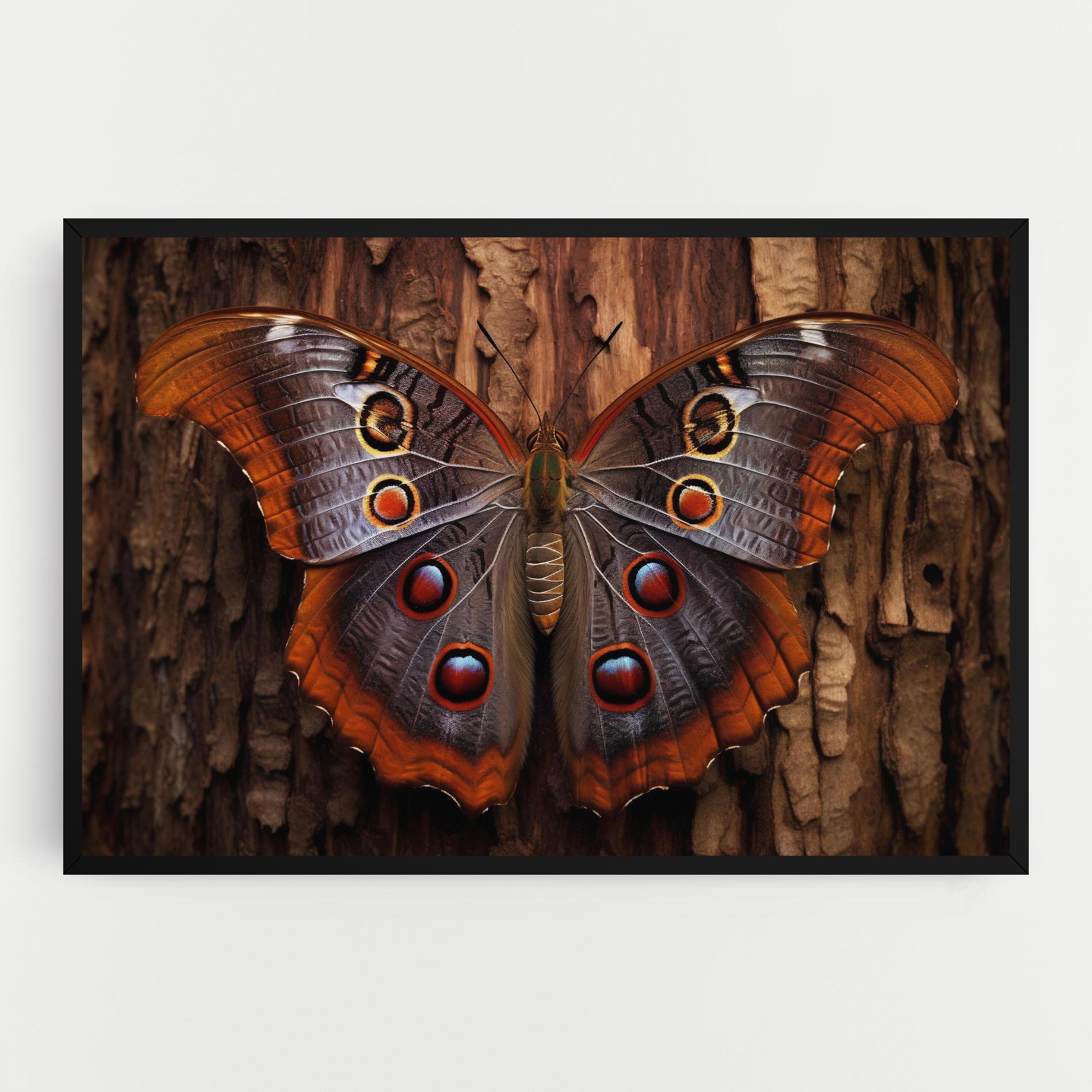 Vászonkép Brown Eyes Butterfly mockup 0