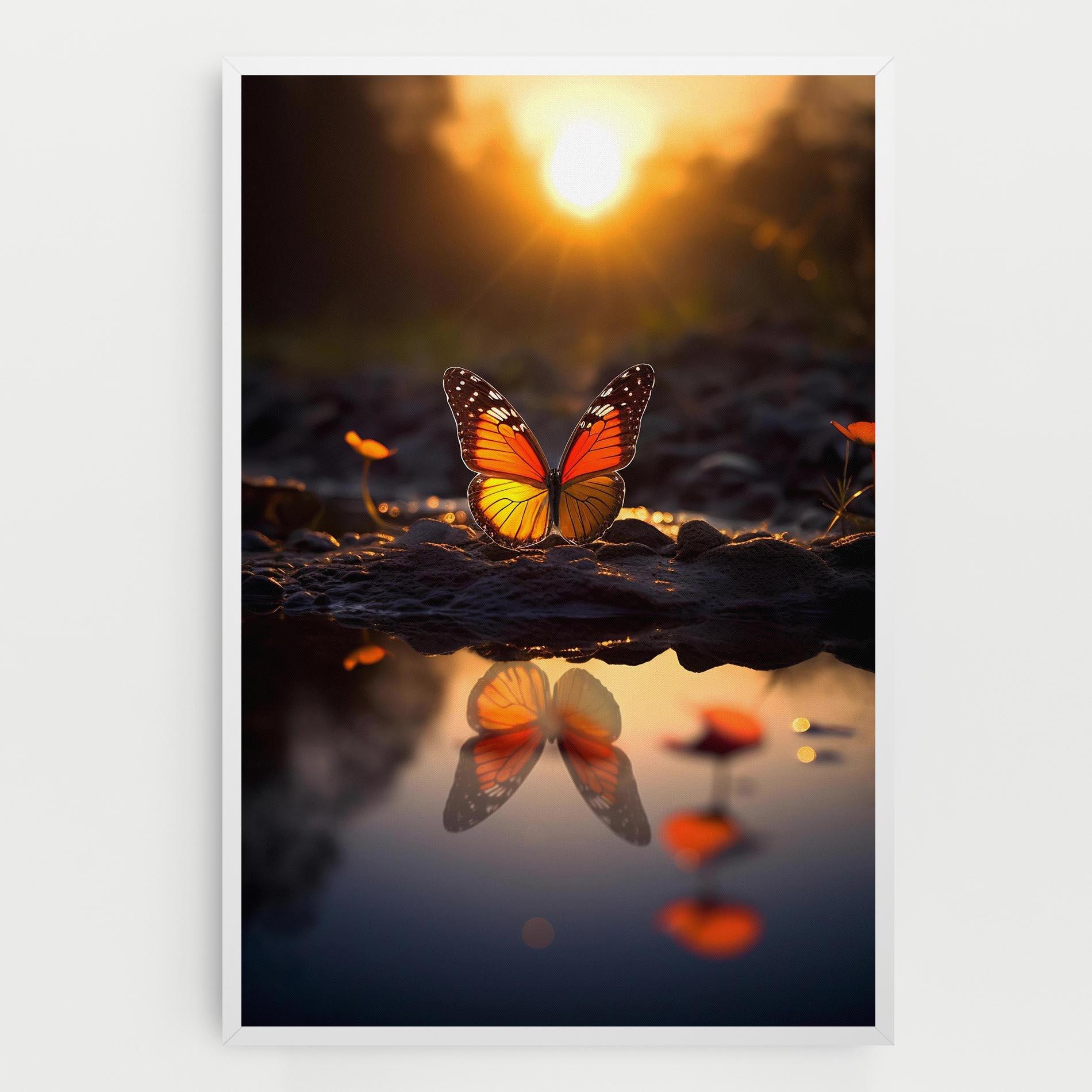 Vászonkép Sun Water Butterfly mockup 0