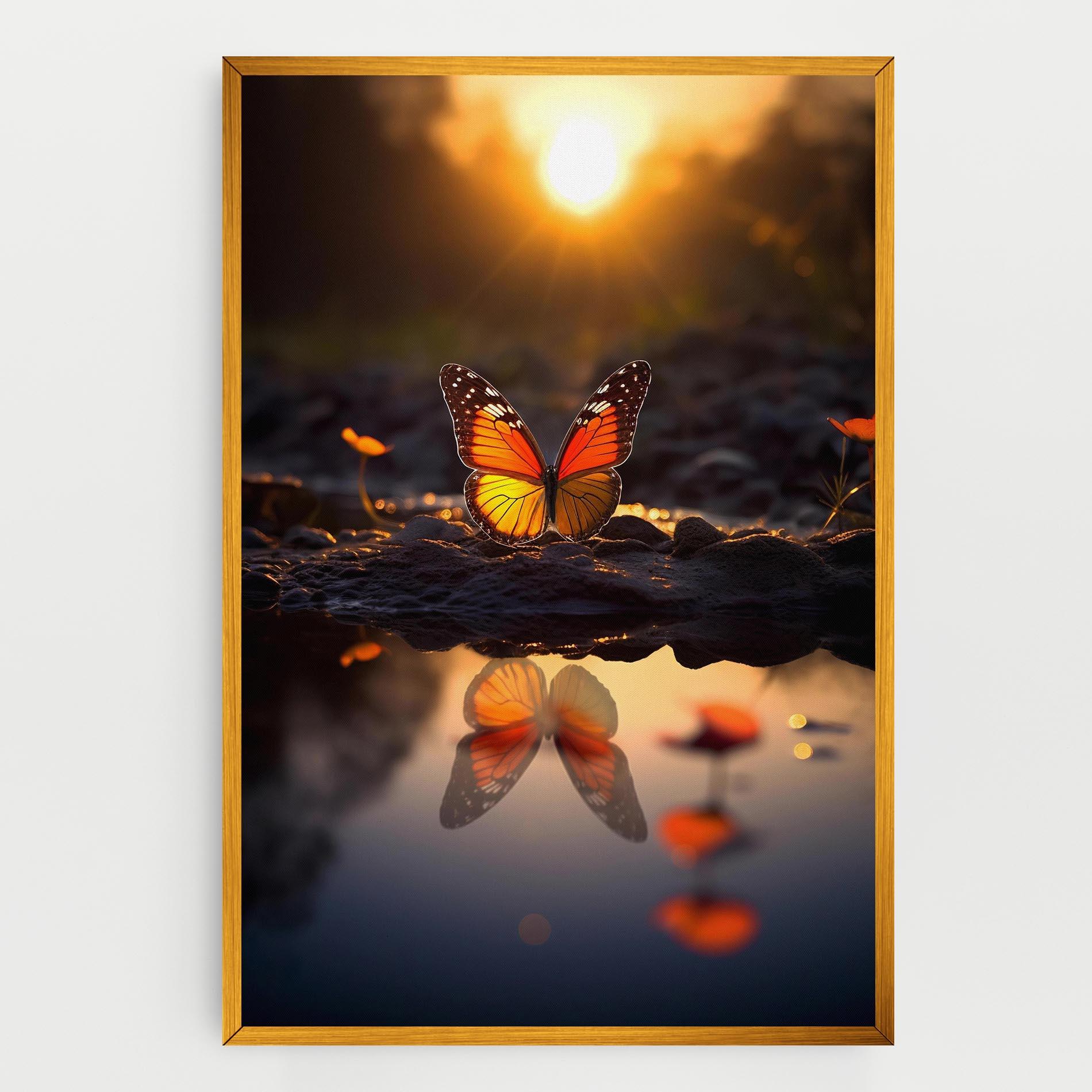 Vászonkép Sun Water Butterfly mockup 0
